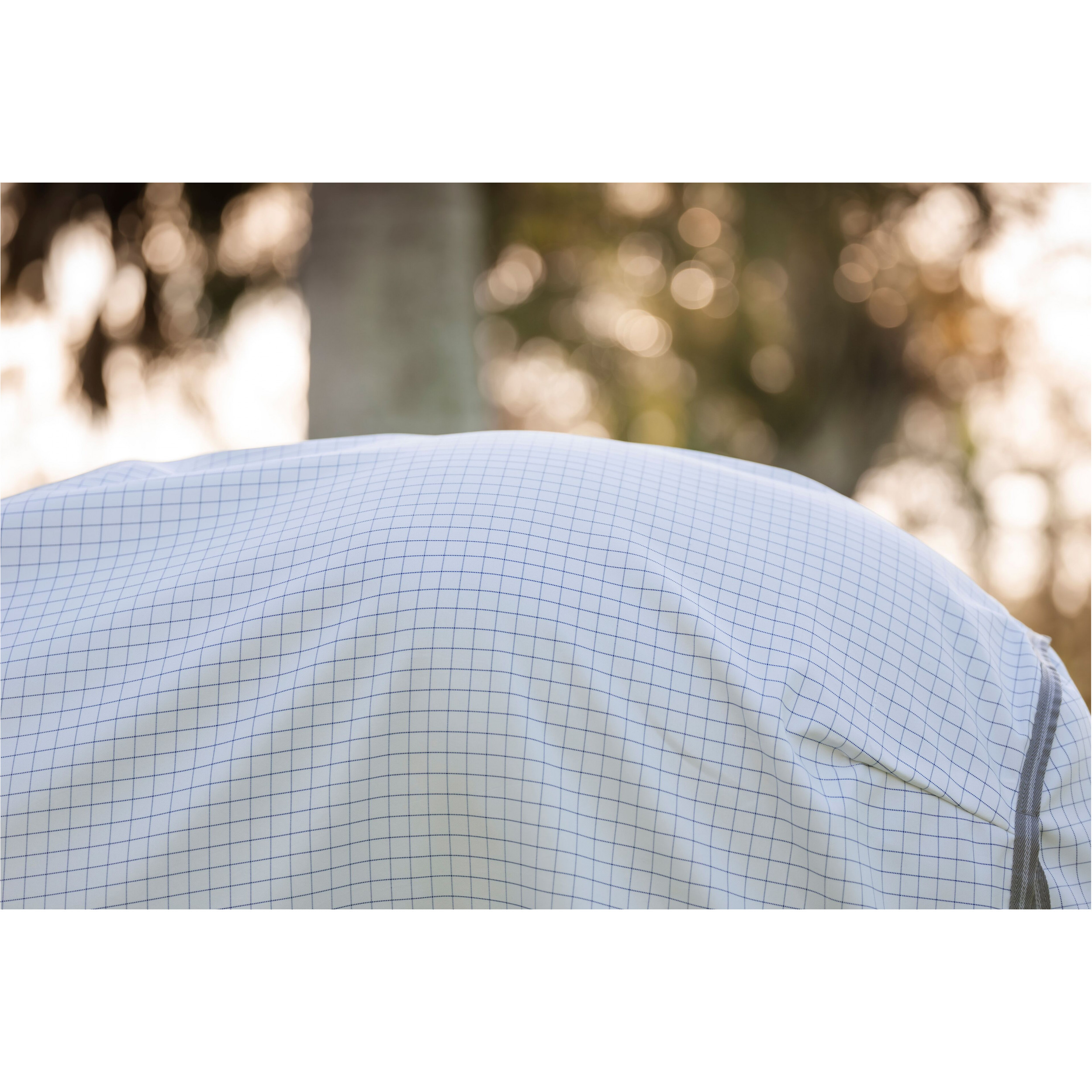 Fliegendecke mit Halsteil (abnehmbar) AMIGO Summer Sheet Plus navy check/titanium grey/silver