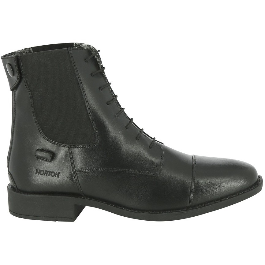 Winter Kinder Reitstiefeletten LACETS Leder schwarz