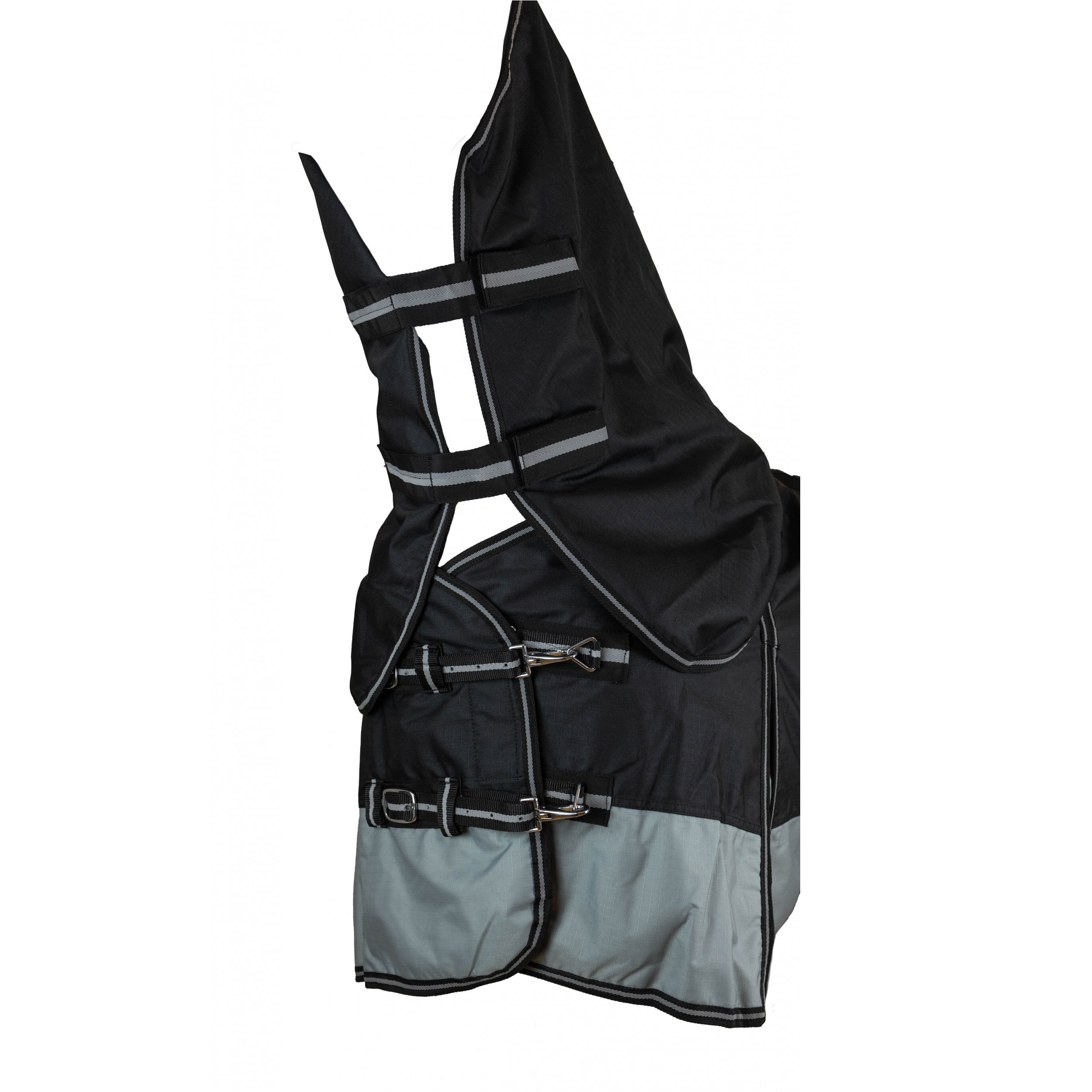 Weidedecke Full Neck Polarfleece 600D BASICLINE schwarz/grau
