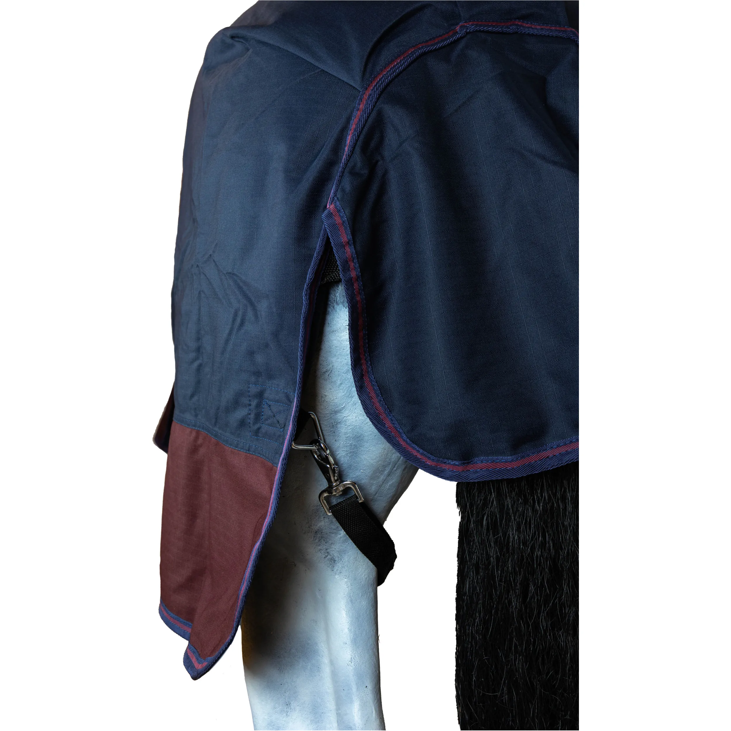 Winterdecke High Neck 300g Füllung 600D BASICLINE marine/kastanie