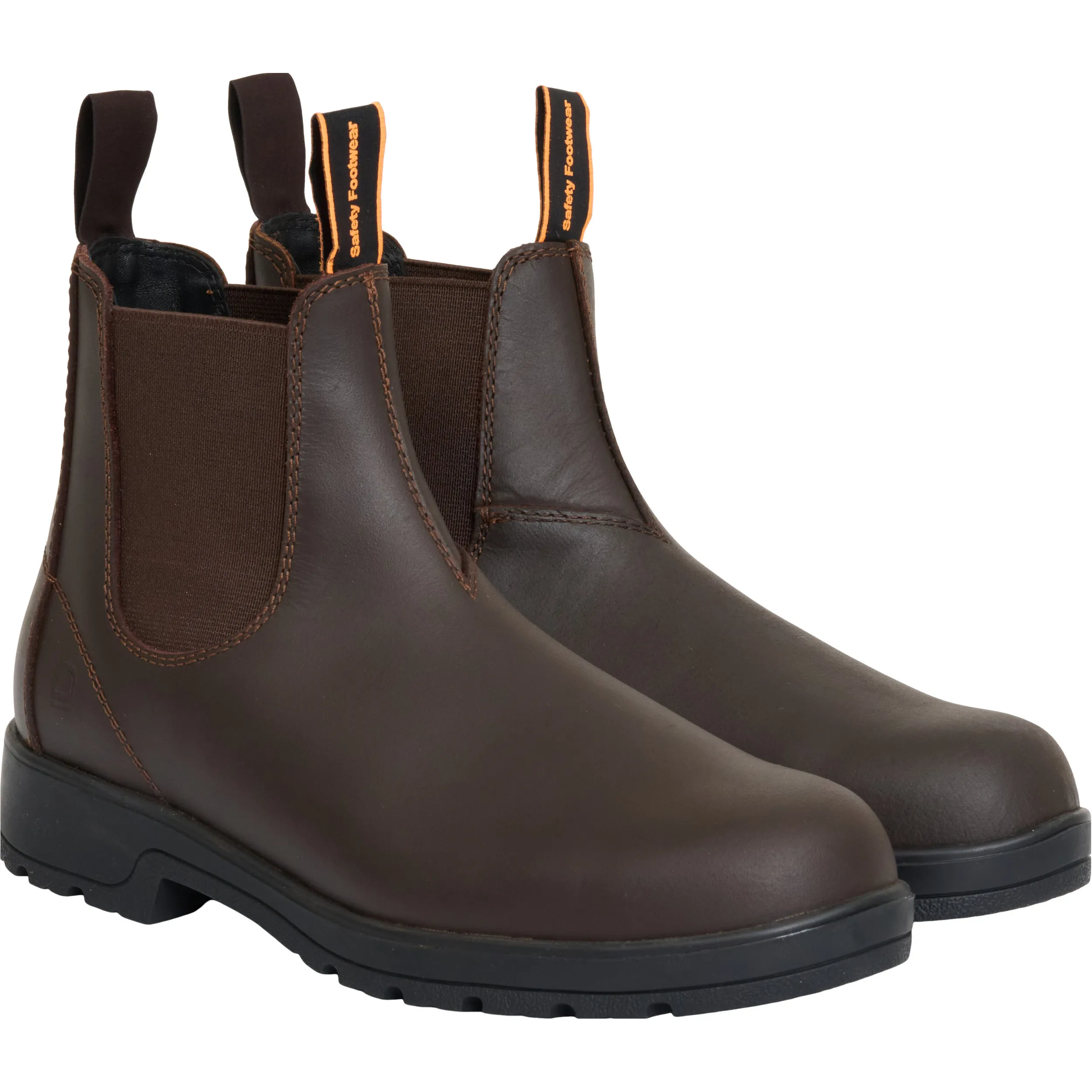 Jodhpur Reitstiefeletten mit Stahlkappe Echtleder braun