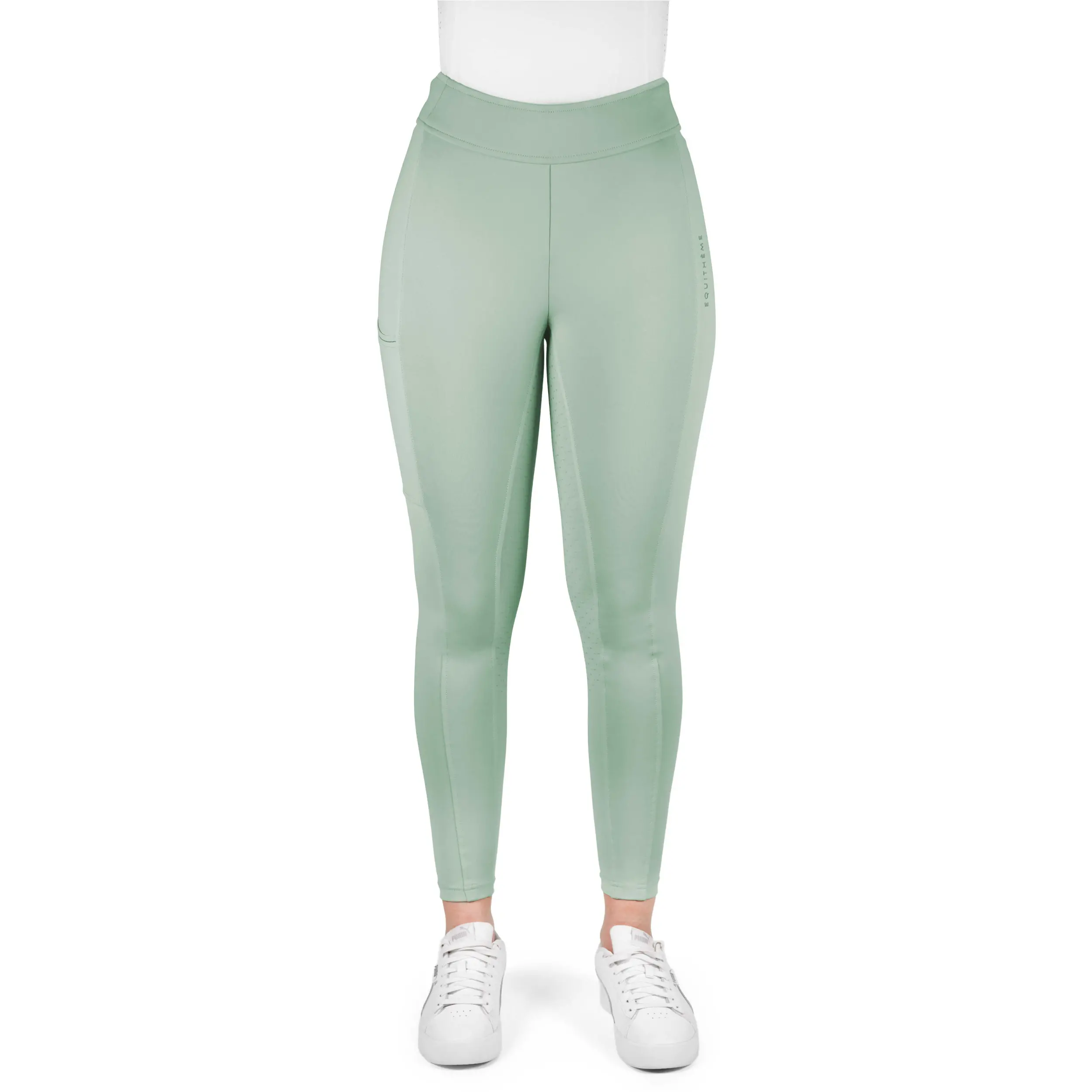 Damen Reitleggings Silikon Vollbesatz EK-BIRDY hellgrün