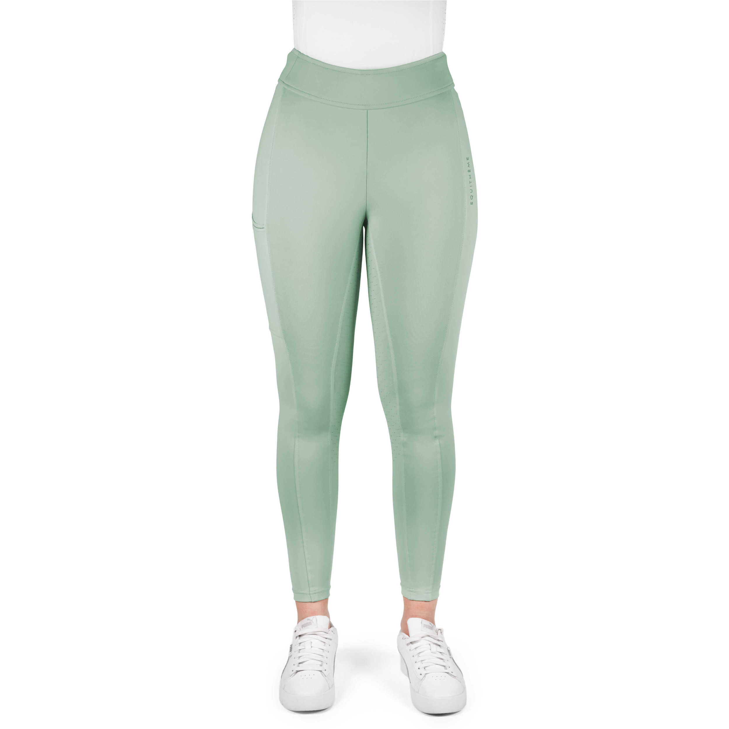 Damen Reitleggings Silikon Vollbesatz EK-BIRDY hellgrün