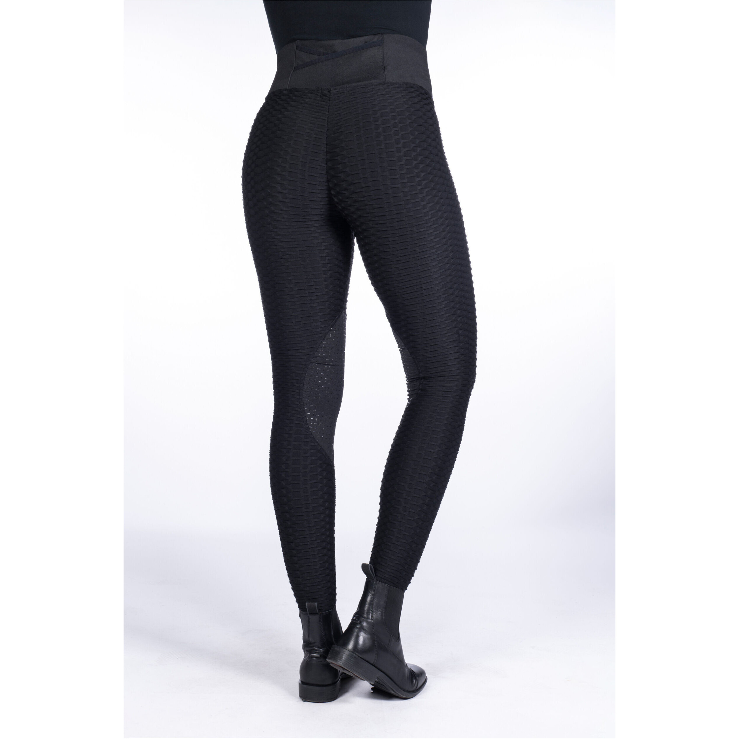 Damen Reitleggings Silikon Kniebesatz EDINBURGH SHAPE schwarz
