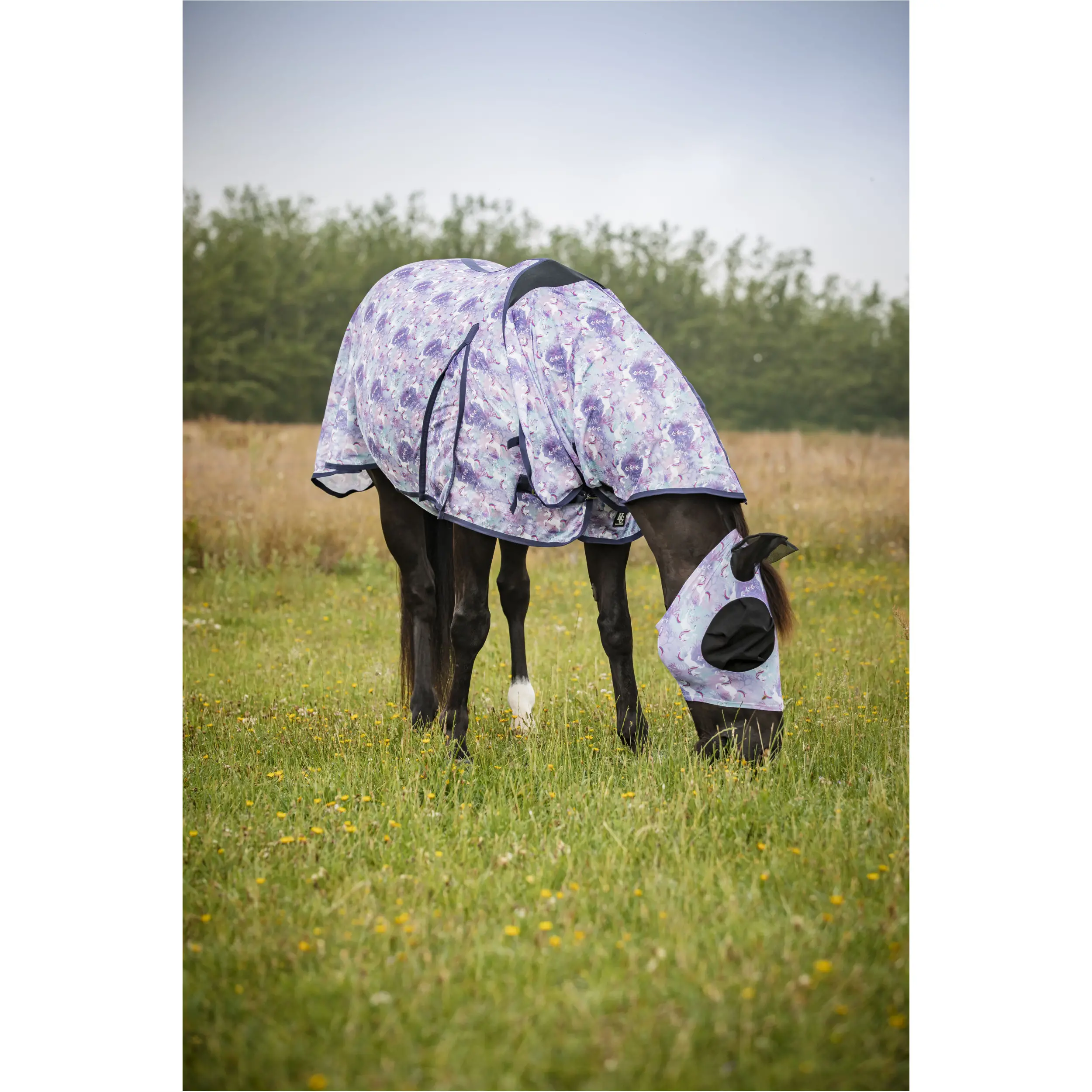 Fliegendecke mit Halsteil UNICORN aster purple