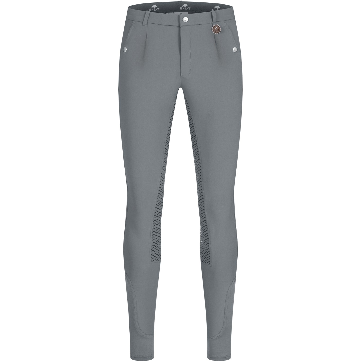 Herren Reithose Silikon Vollbesatz Micro Sport BUNDFALTE asphalt