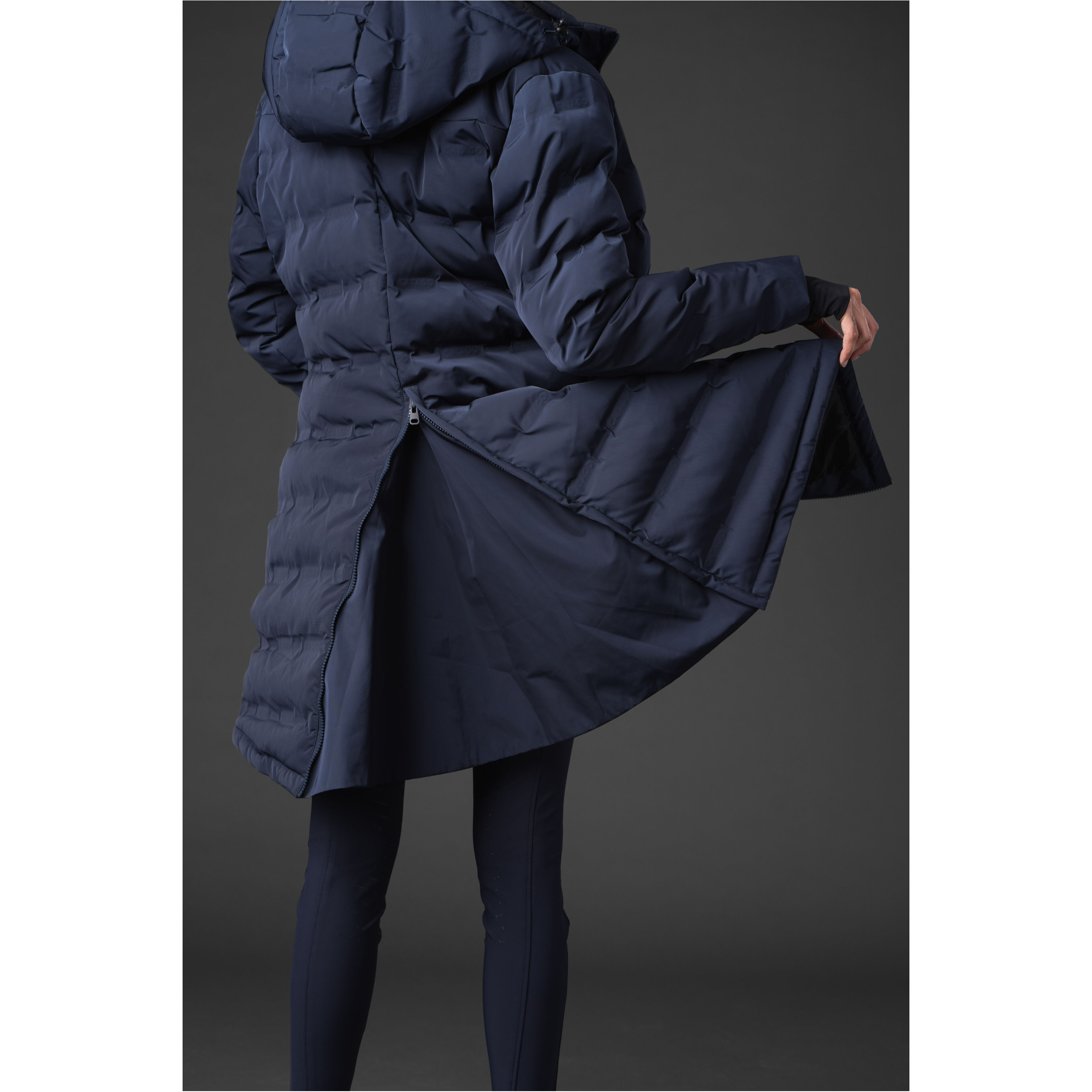 Winter Damen Reitmantel wattiert VITA navy