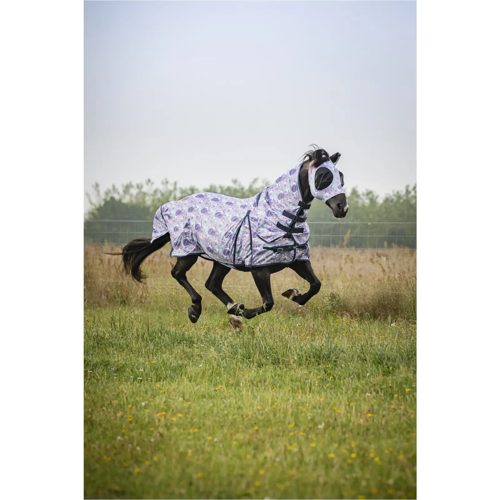 Fliegendecke mit Halsteil UNICORN aster purple