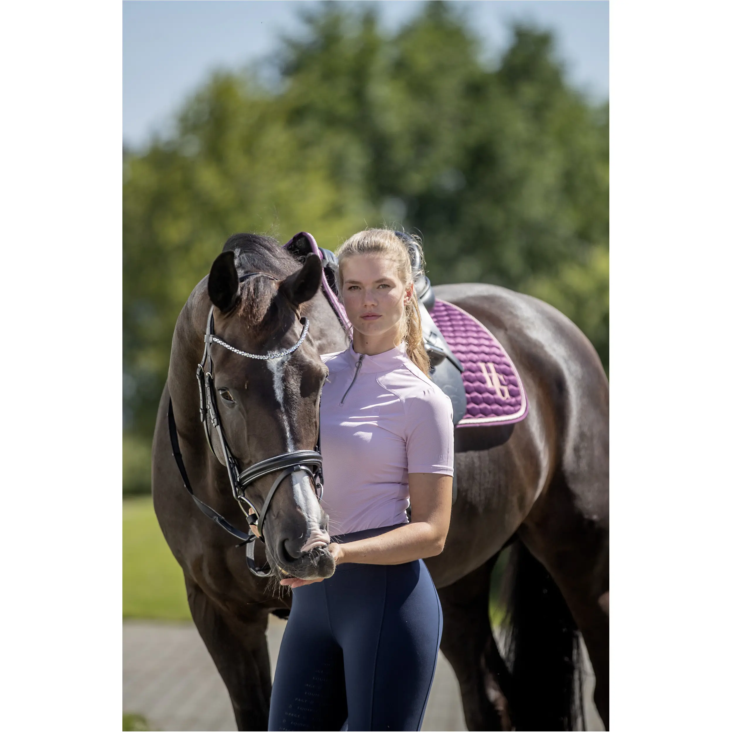 Damen Turniershirt Half-zip HASTY winsome orchid