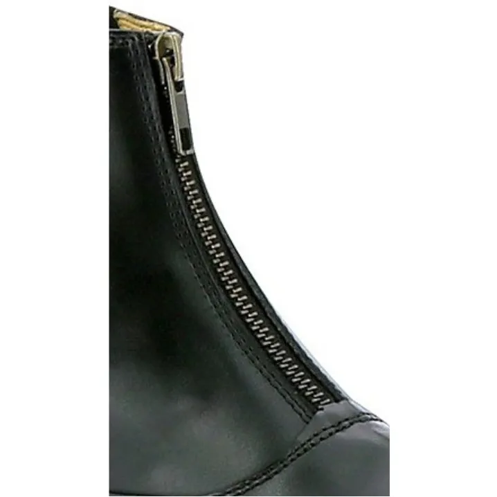 Kinder Reitstiefeletten ZIP Leder schwarz