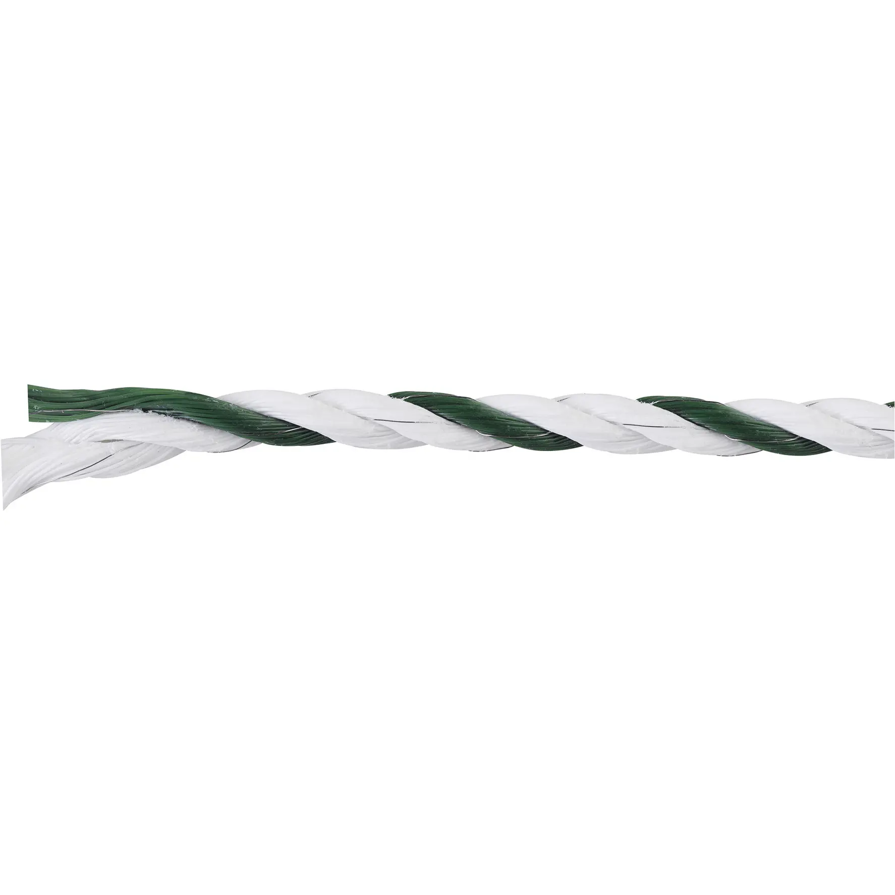Zaunband Kordel gedreht Paddock weiß/grün 200m/6mm