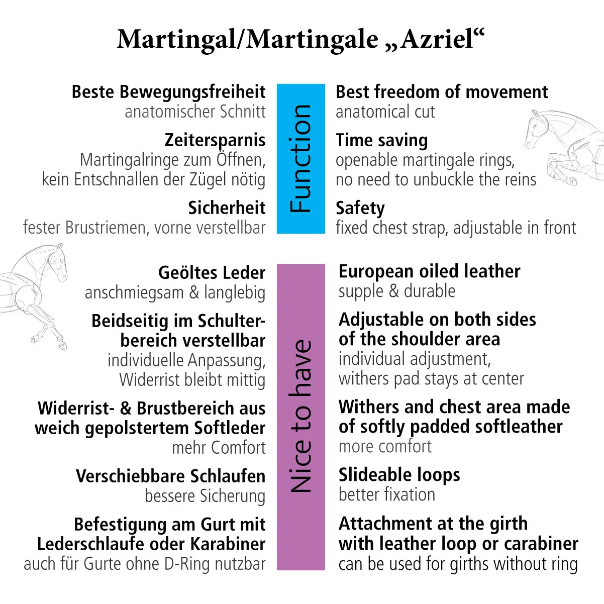 Martingal weich gepolstert AZRIEL braun