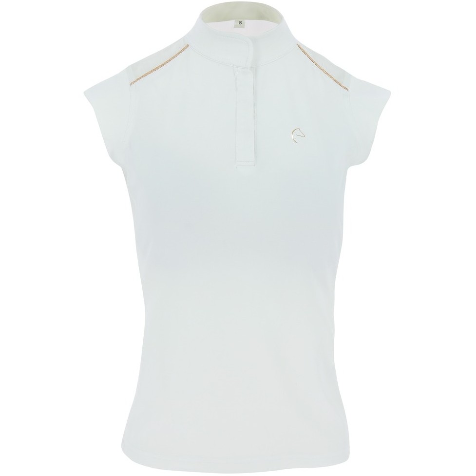 Damen Turnier-Poloshirt BRÜSSEL mit Mesheinsätzen weiß