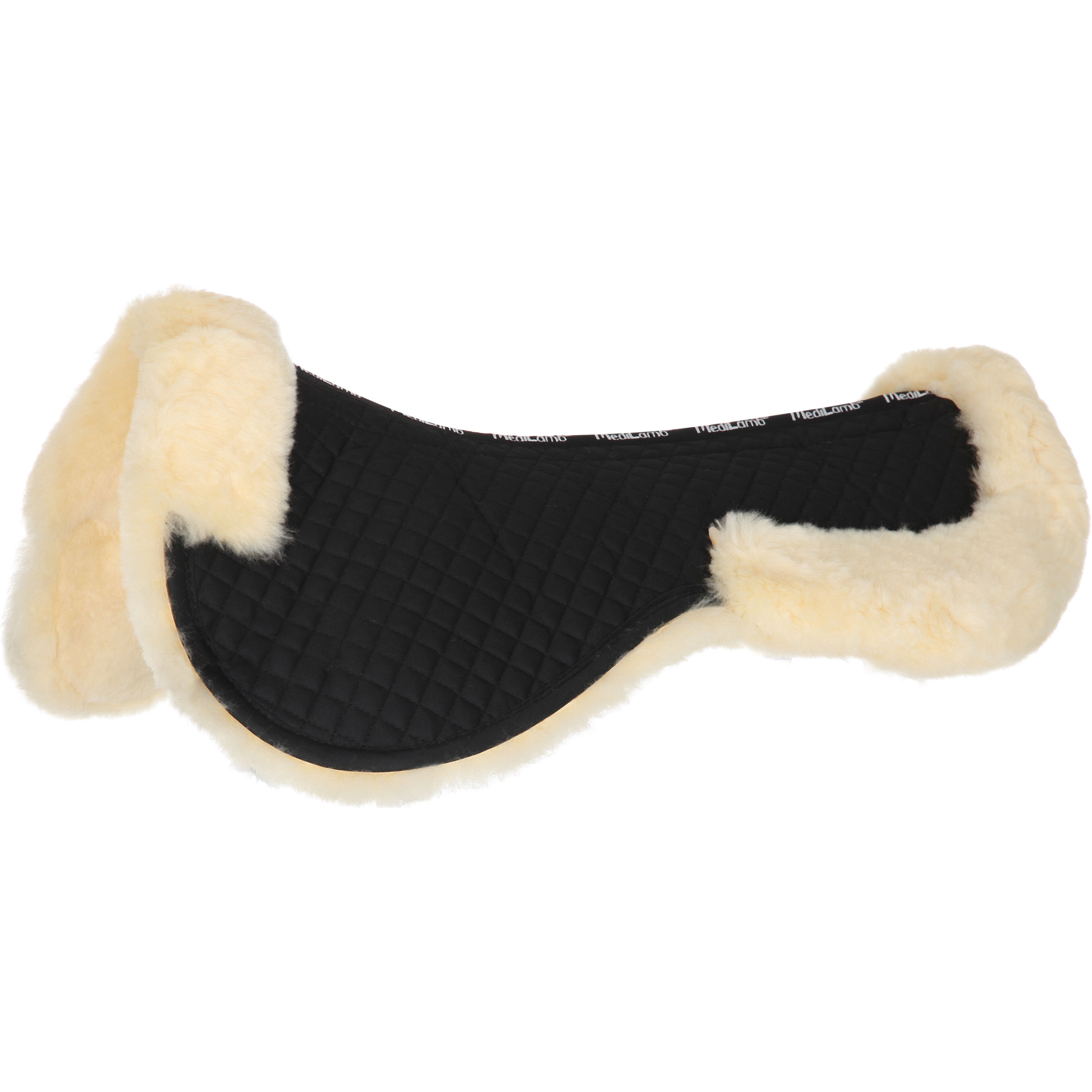 Sattelkissen Lammfell MediLamb schwarz/natur