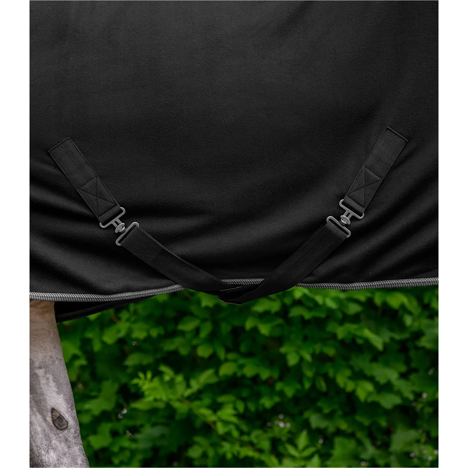 Fleecedecke mit Kreuzgurten ECONOMIC schwarz