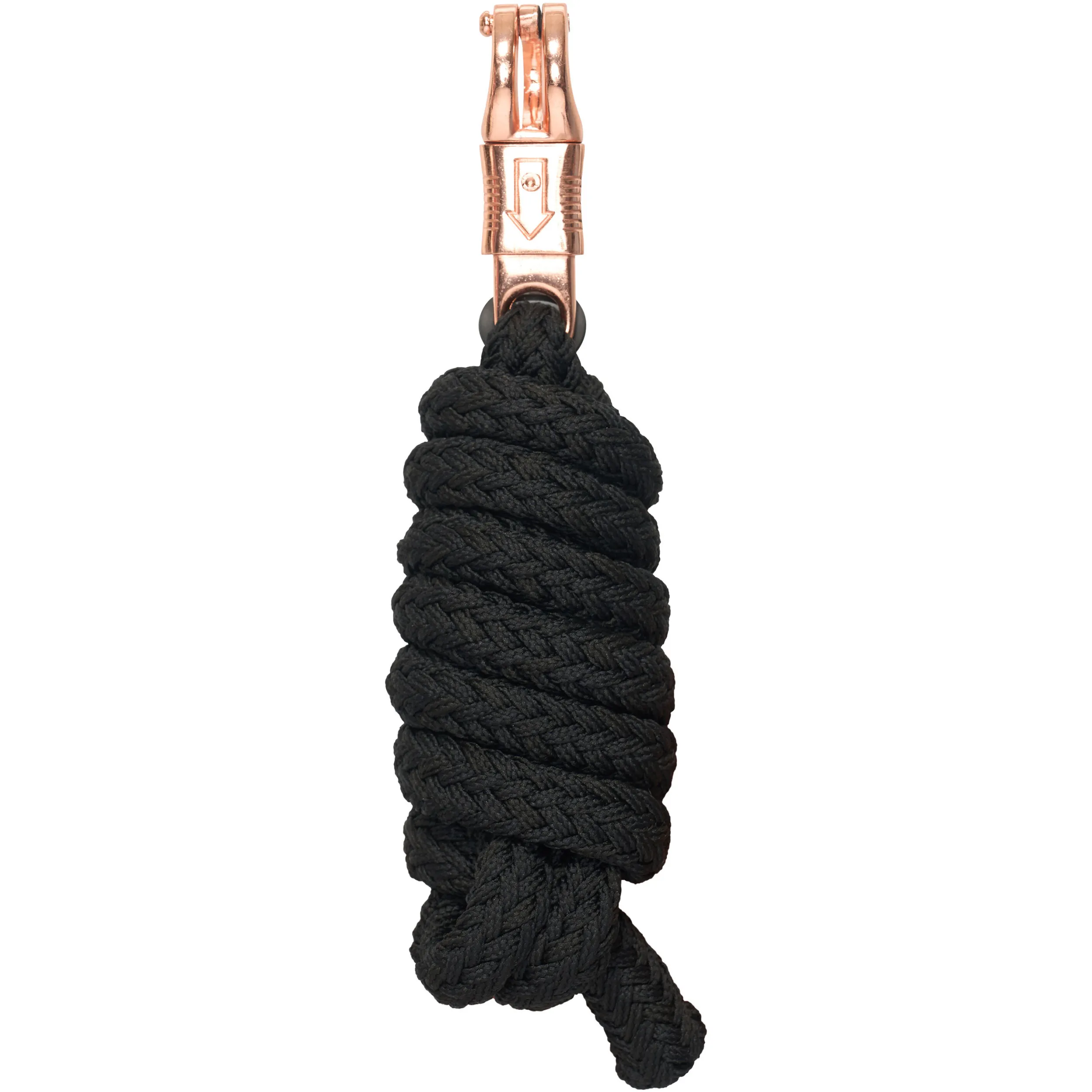 Führstrick mit Panikhaken IRHClassic schwarz/rosegold