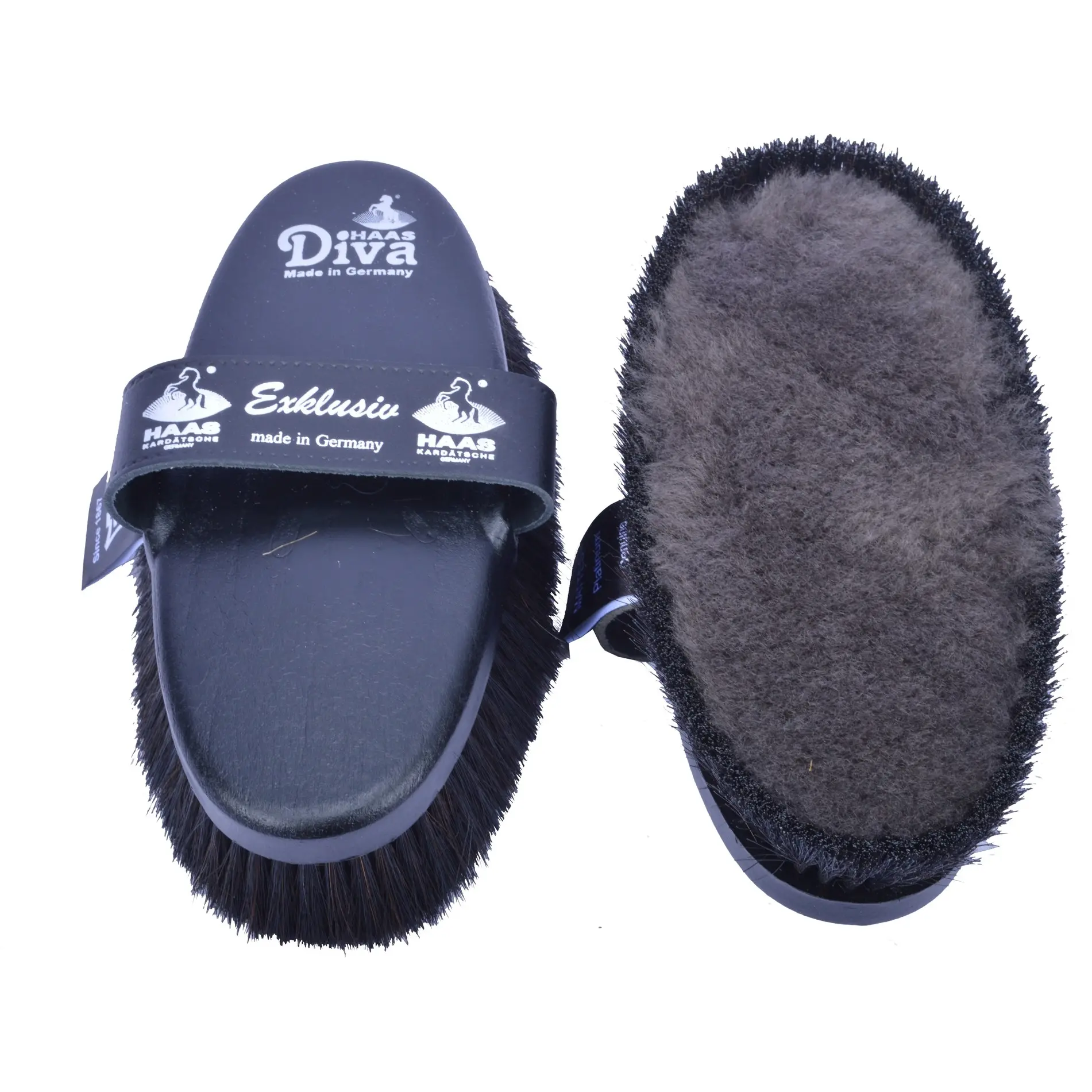 Bürste mit Lammfell DIVA Exclusiv schwarz