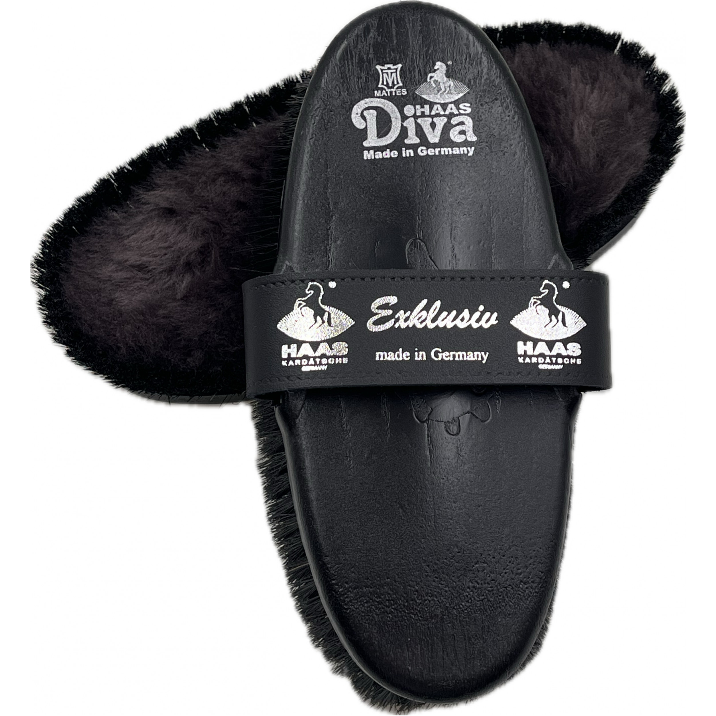 Bürste mit Lammfell DIVA Exclusiv schwarz
