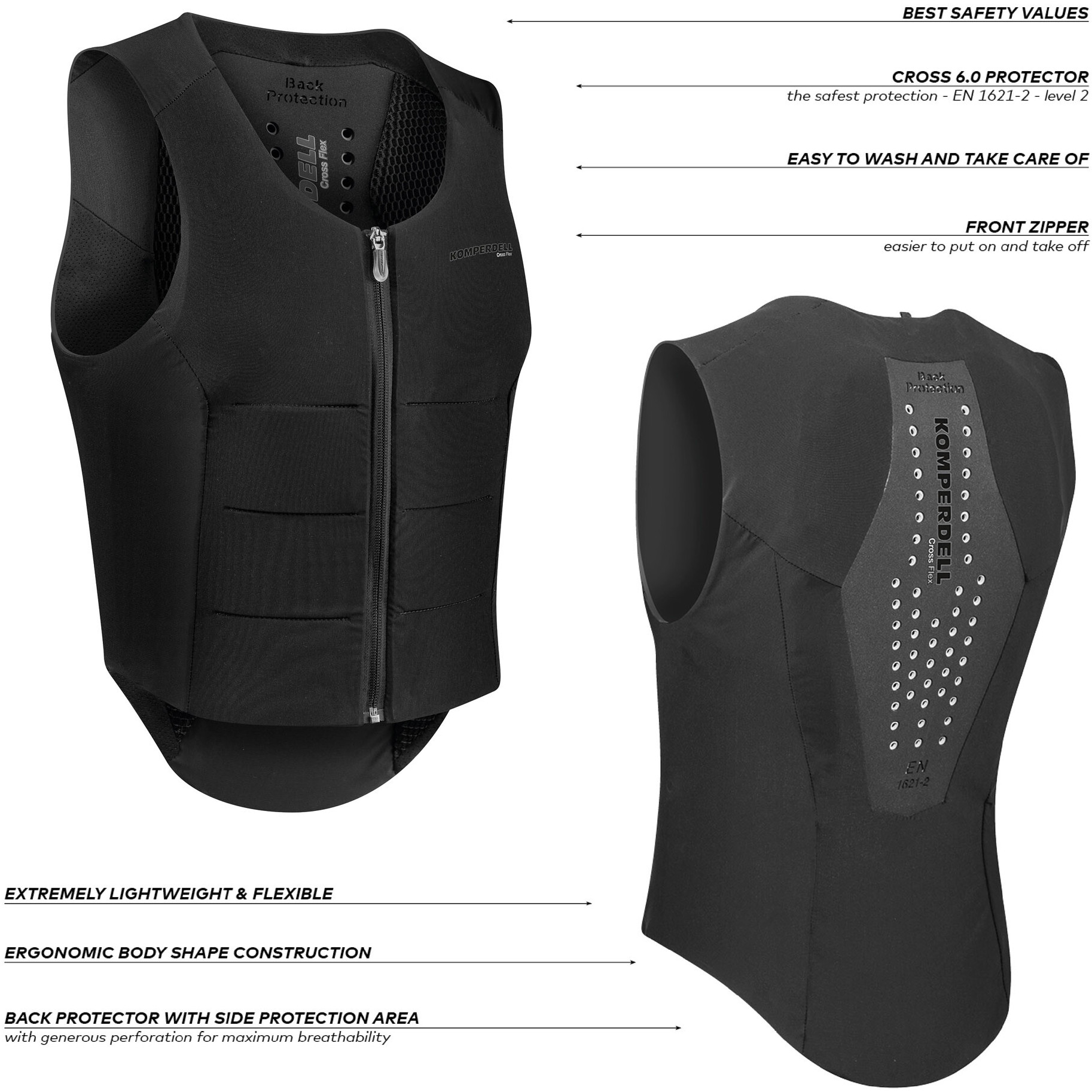 Rückenprotektor BALLISTIC Flex Fit Regular schwarz