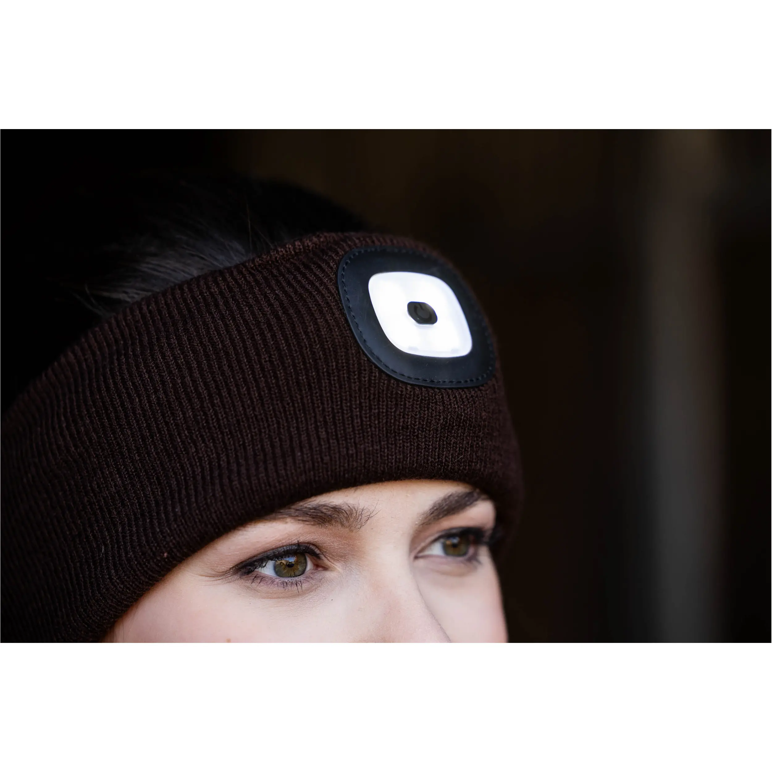 Winter Stirnband mit Licht HONEY dunkelbraun Winter Stirnband mit Licht HONEY dunkelbraun