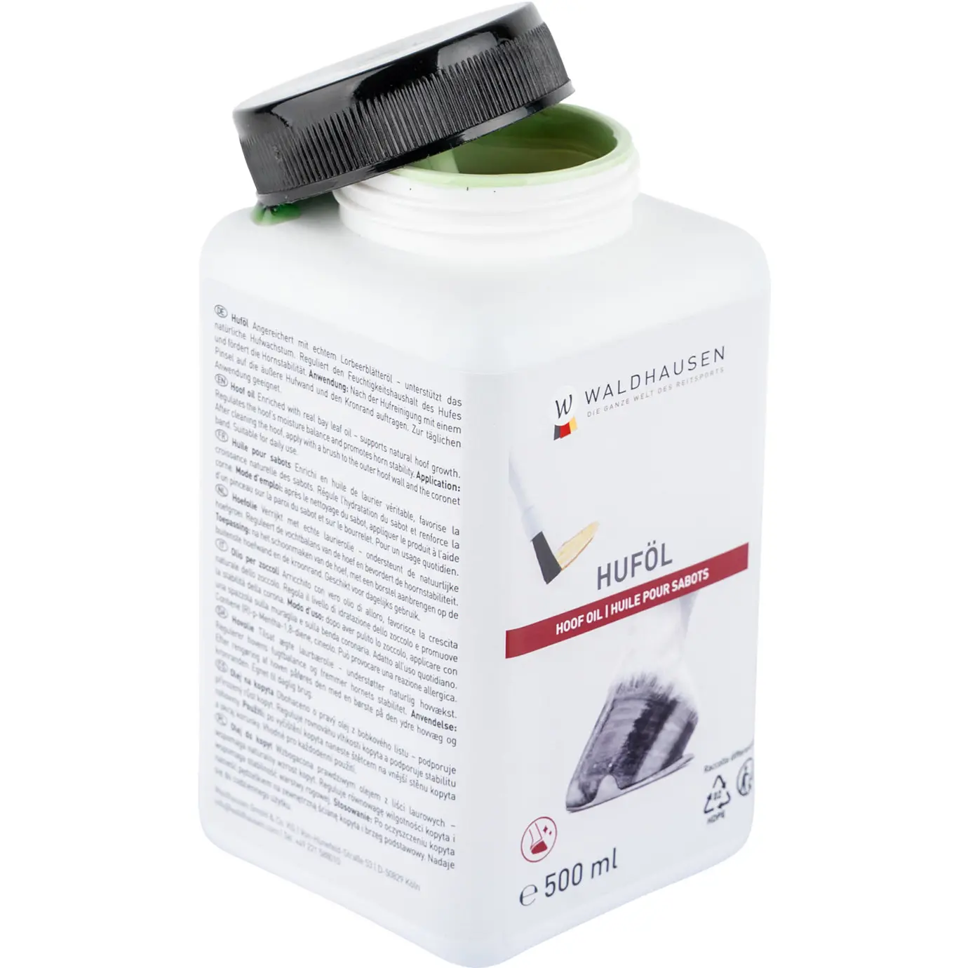 Huföl mit Lorbeeröl und Pinsel grün 500ml 