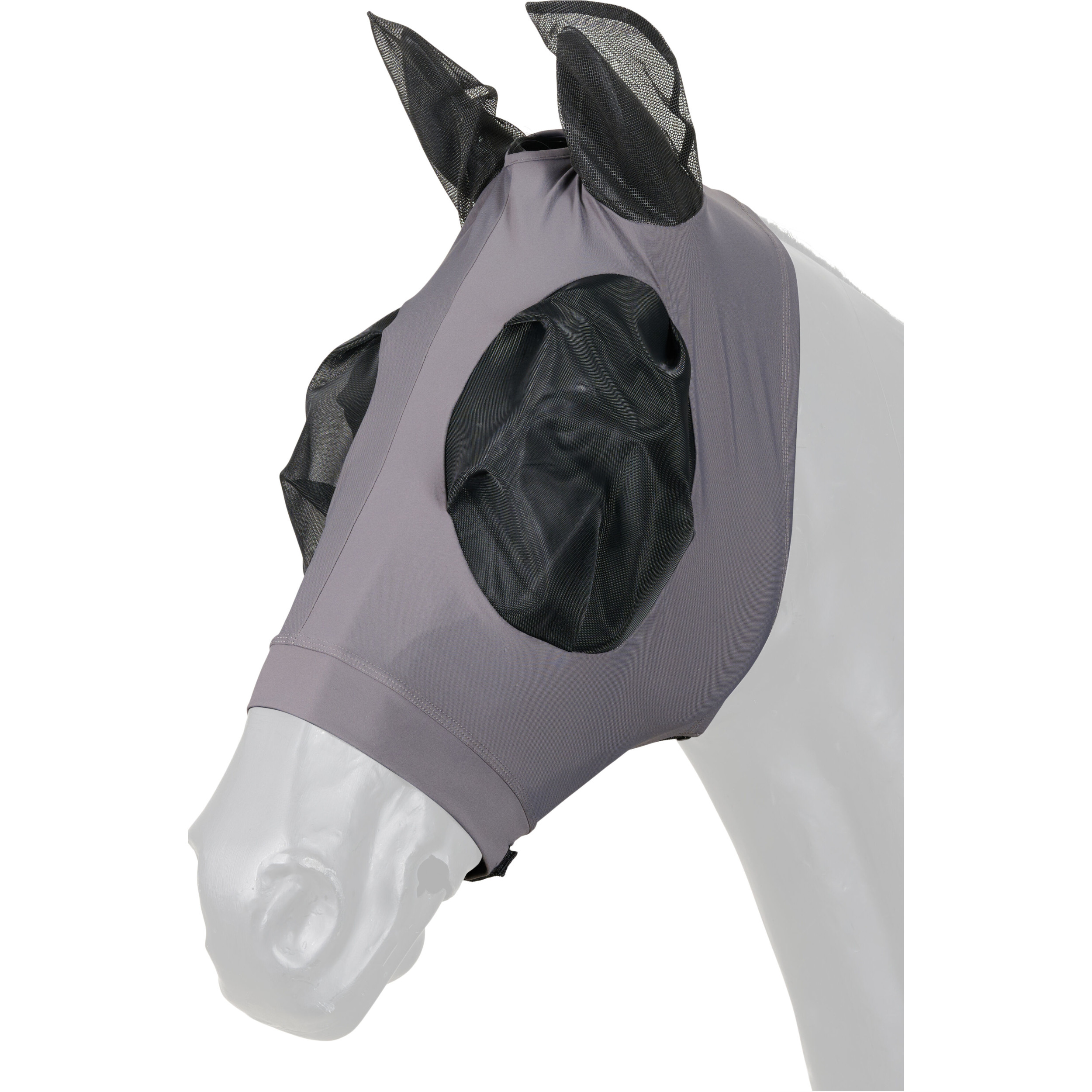 Fliegenmaske mit Reißverschluss asphalt