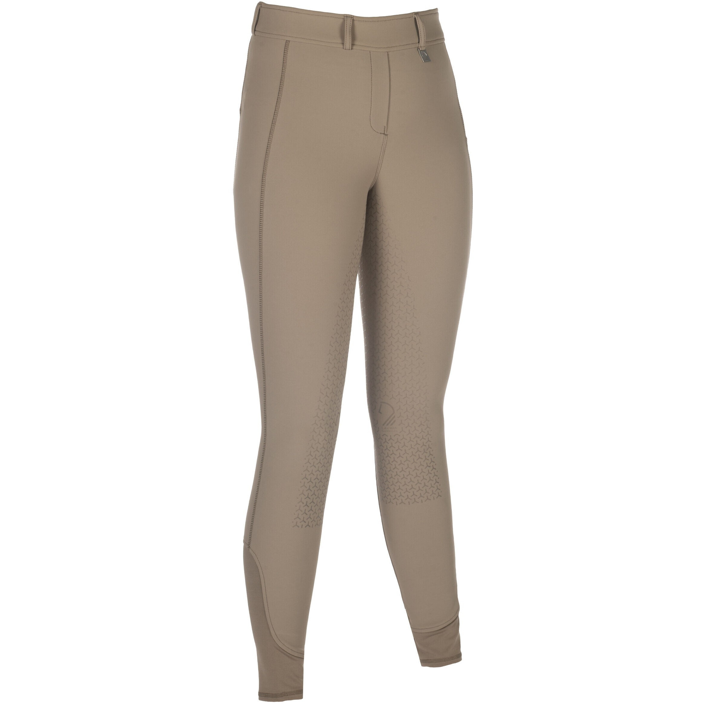 Kinder Reitleggings Silikon Vollbesatz AMALFI taupe