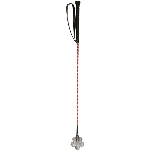 Springgerte mit Klatsche pink/silber 65cm Springgerte mit Klatsche pink/silber 65cm