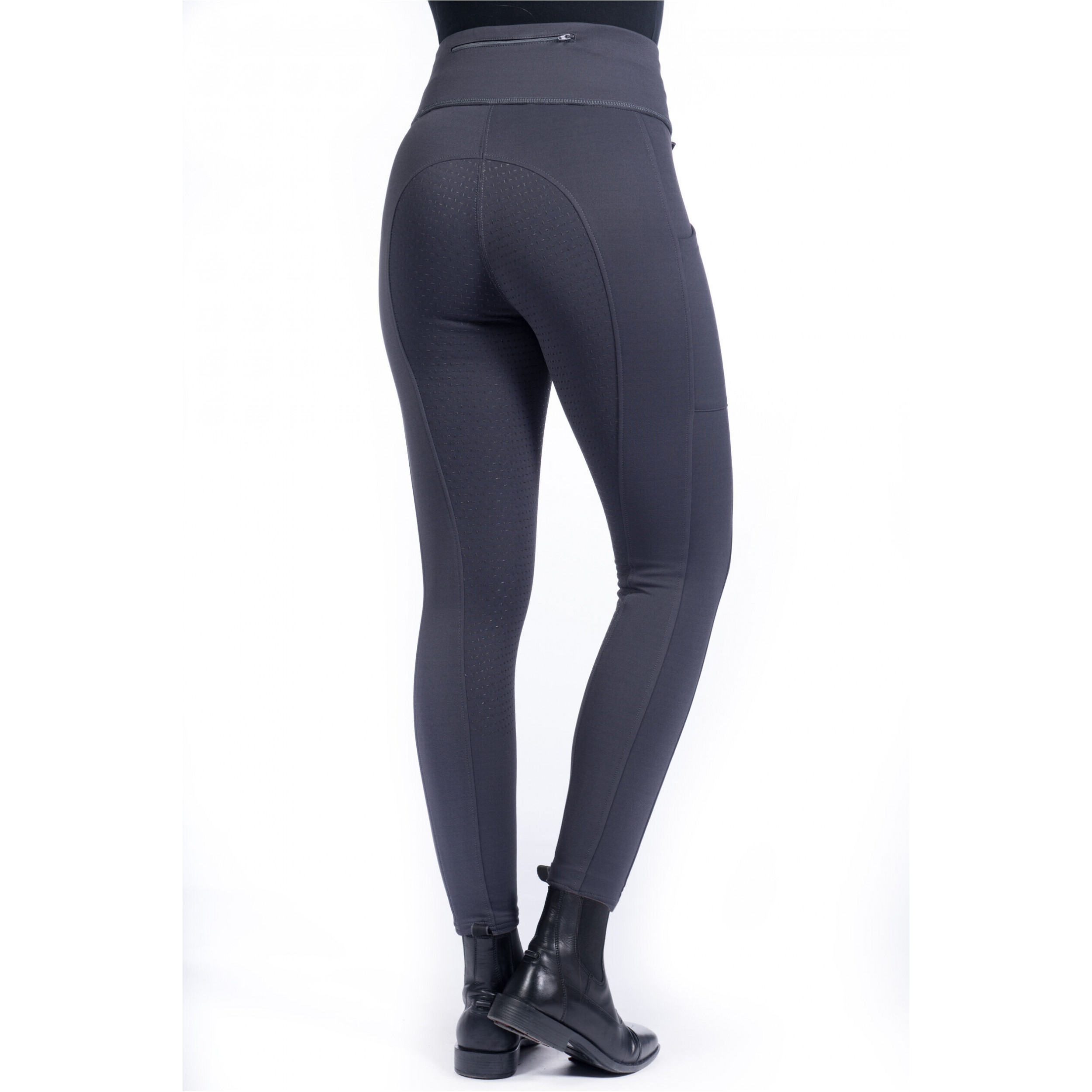Winter Kinder Reitleggings Silikon Vollbesatz COSY STYLE dunkelgrau