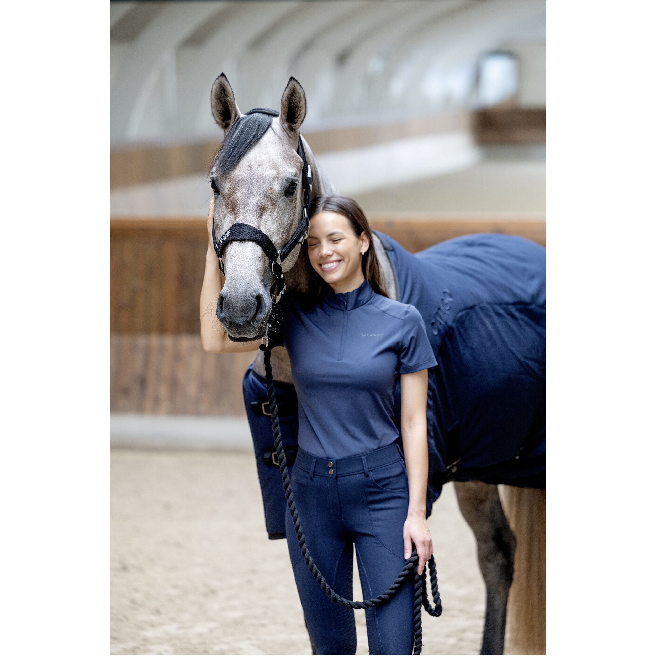 Damen Turniershirt Kurzarm THELMA navy