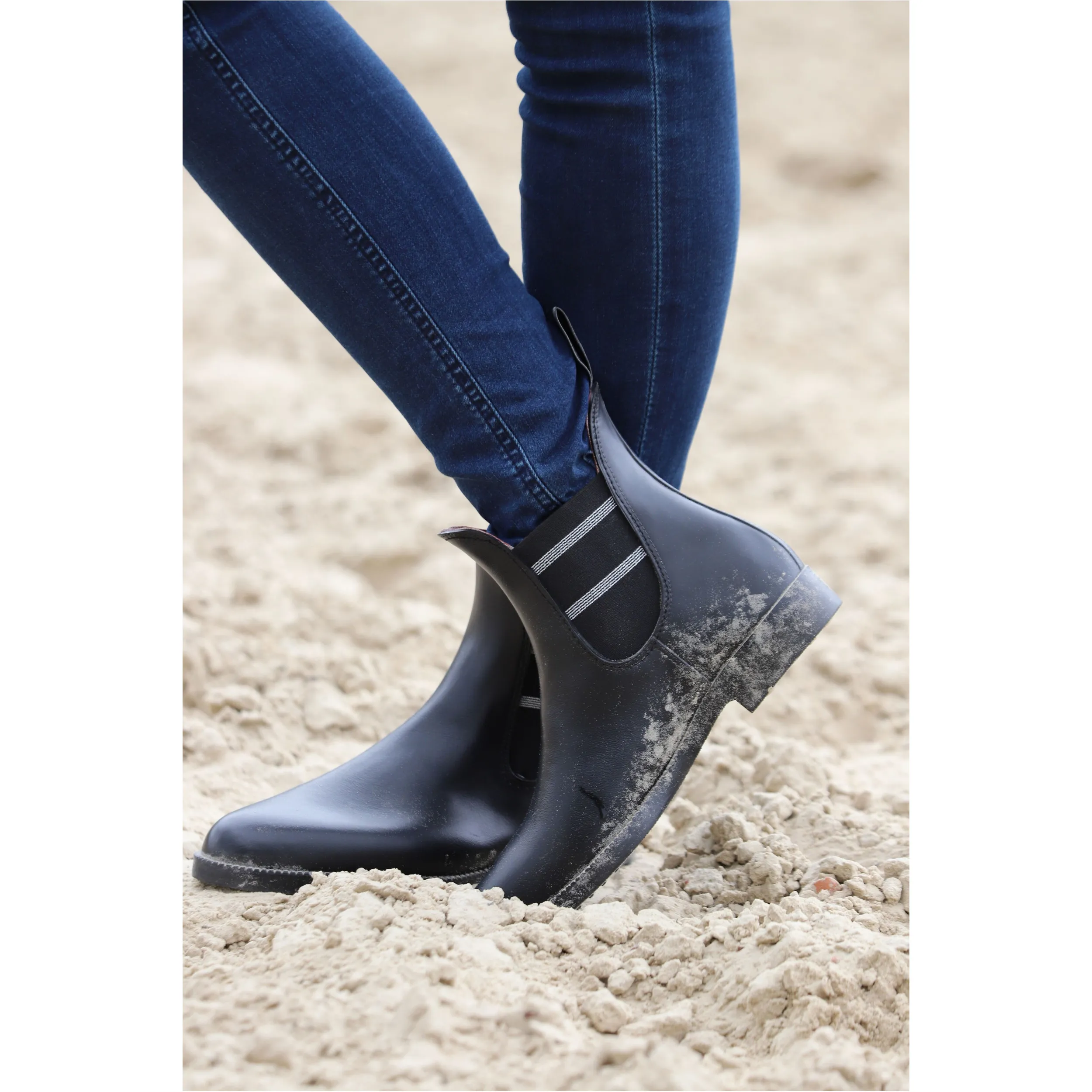 Jodhpur Gummistiefelette STYLE LUREX schwarz