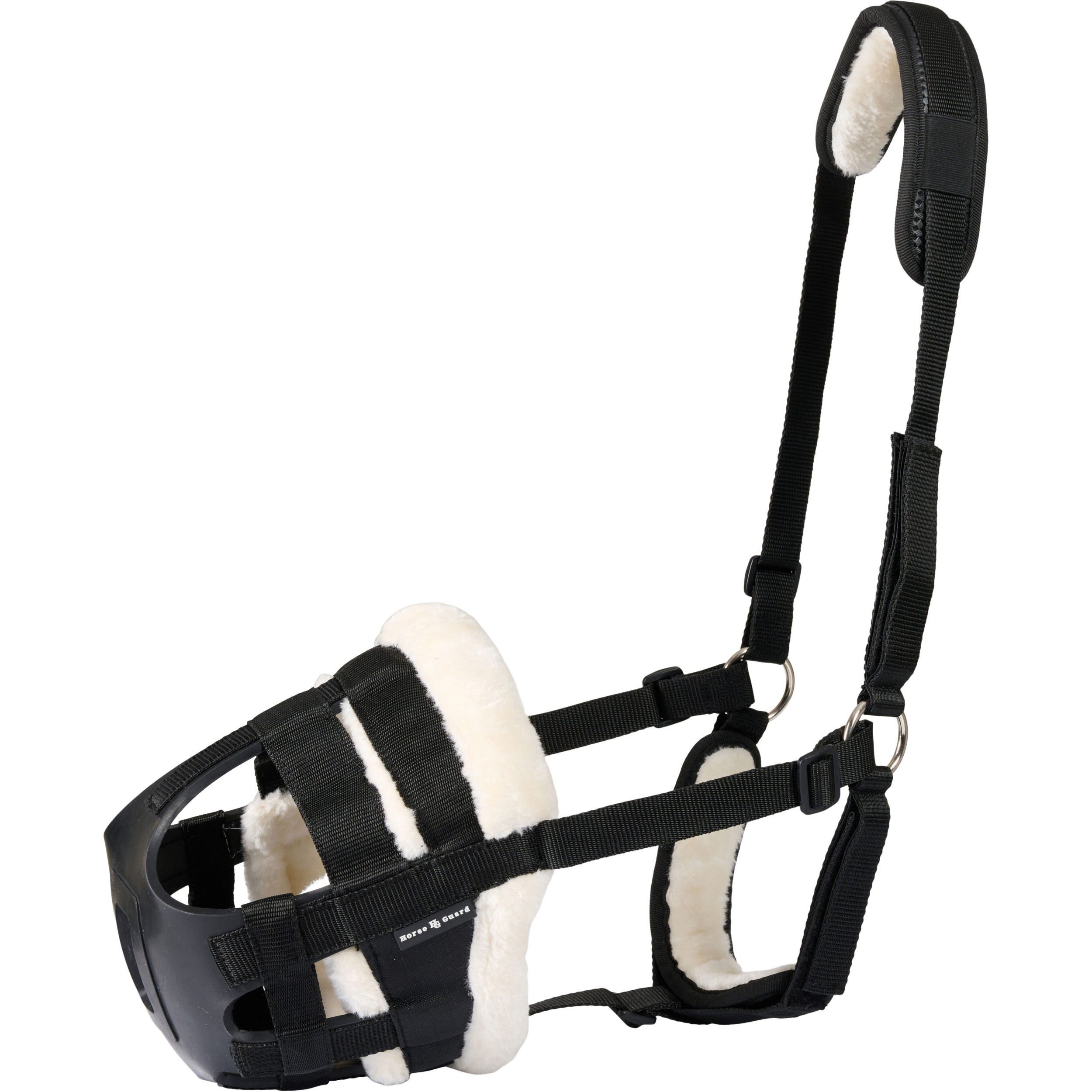 Halfer mit Fressbremse schwarz Halfer mit Fressbremse schwarz