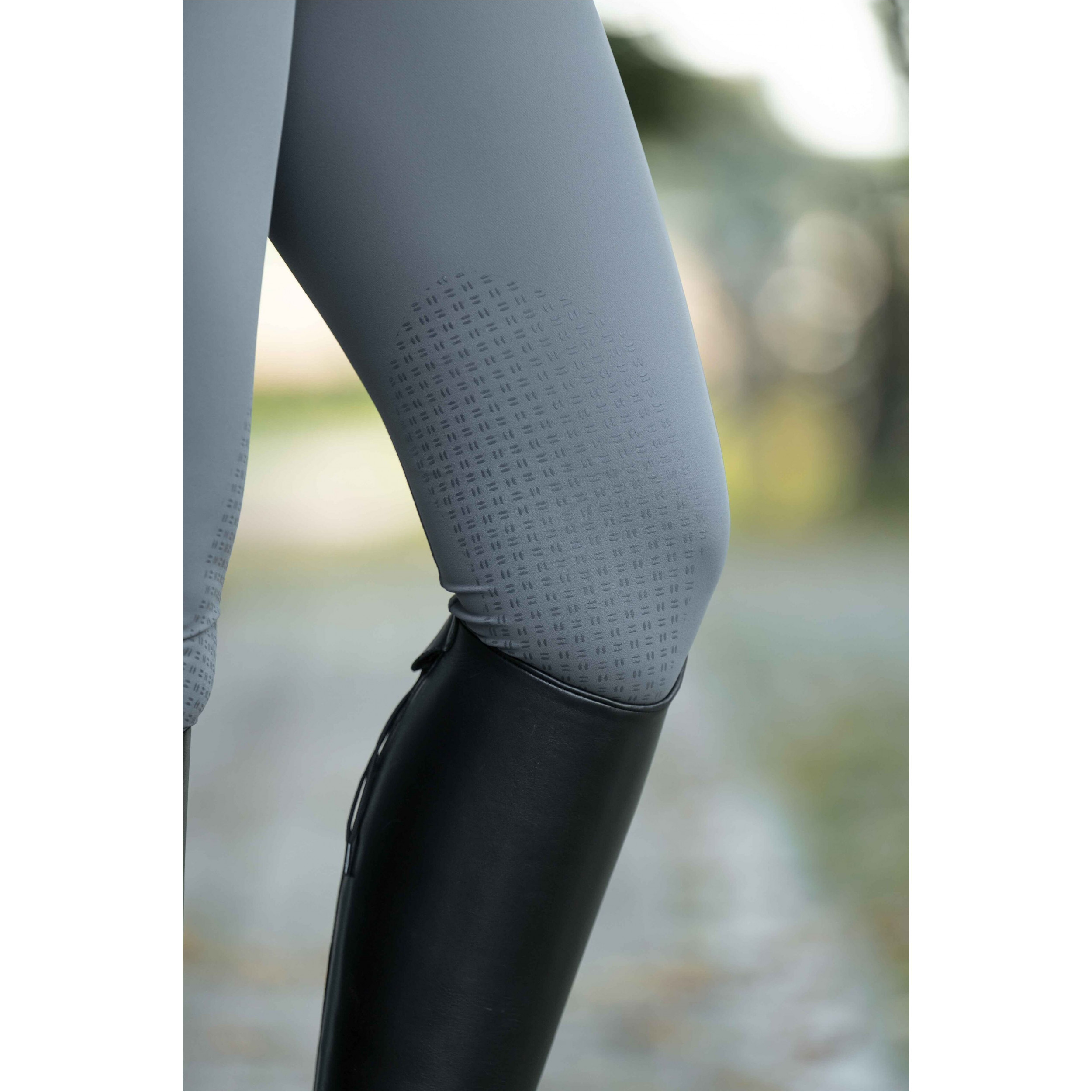 Damen Reithose Silikon Kniebesatz ARI MID RISE grau
