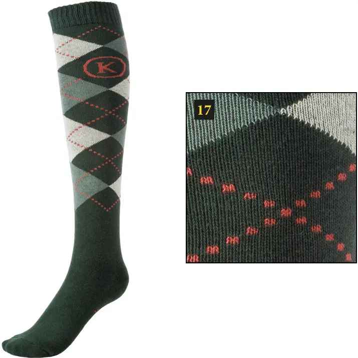 Reitsocken KAVALSOCKS oliv/moss/creme