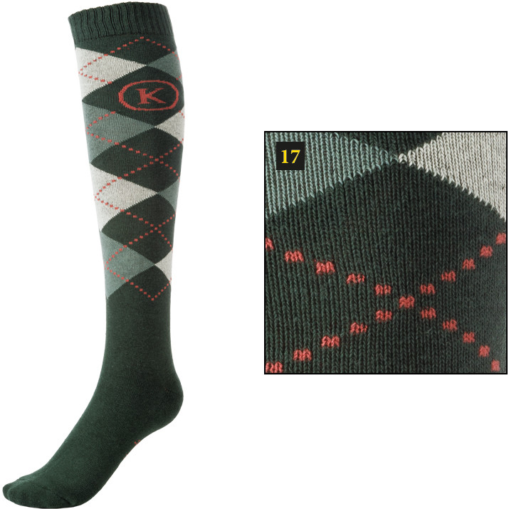 Reitsocken KAVALSOCKS oliv/moss/creme