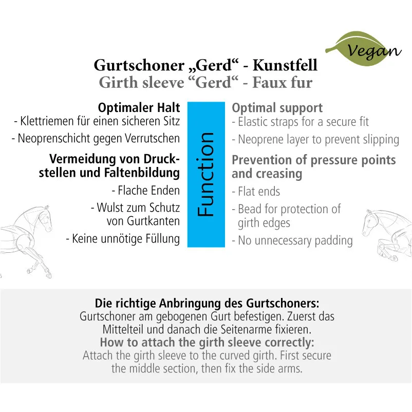 Langgurtschoner GERD Kunstfell schwarz