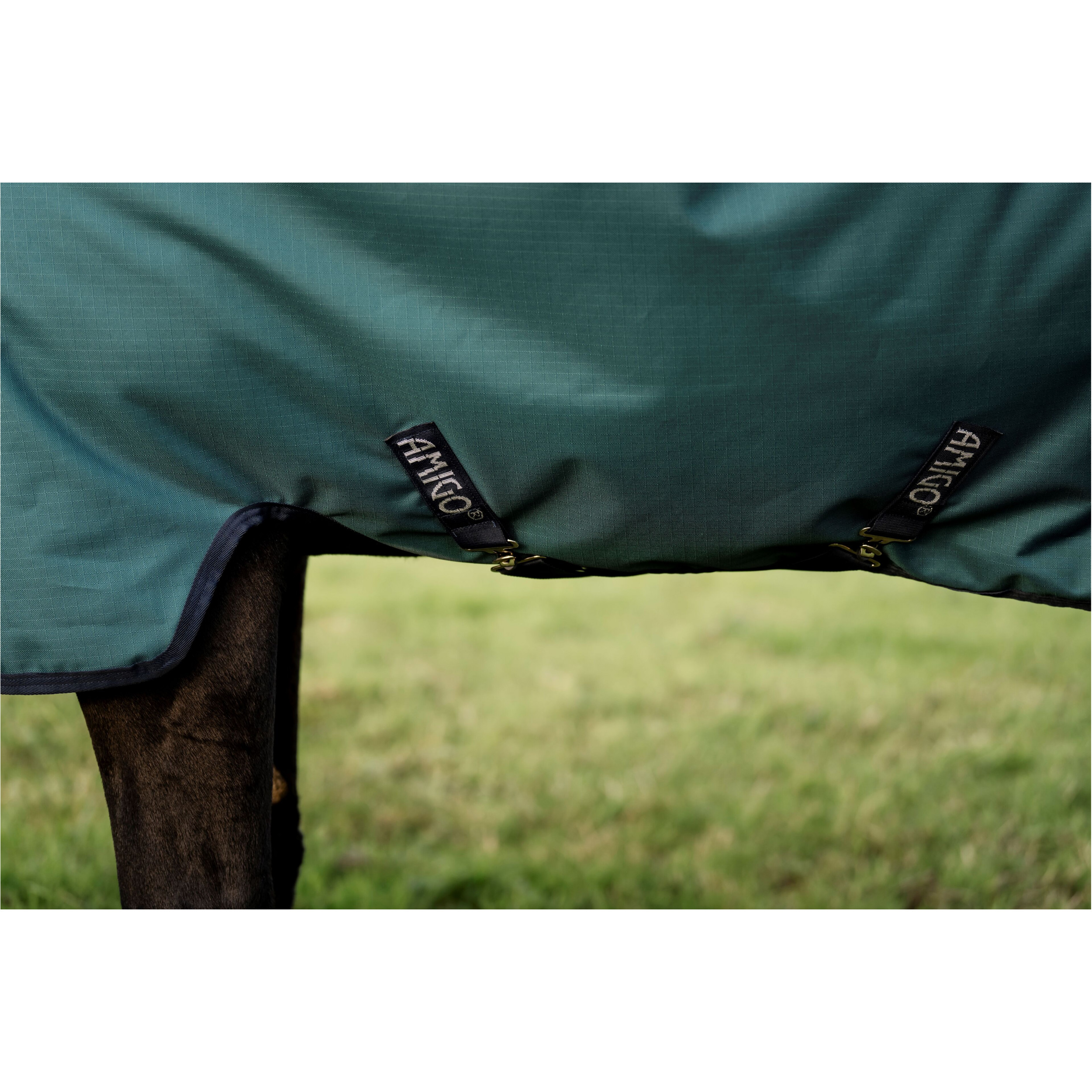 Outdoordecke 50g Füllung 900D mit Fleecefutter AMIGO Ripstop Turnout dynasty green/navy/silver