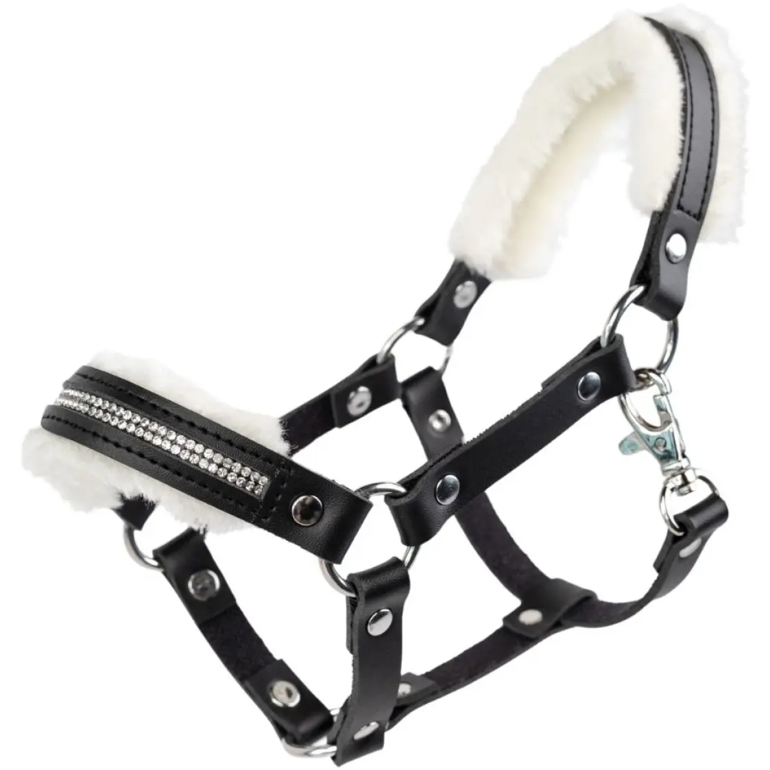 Spielzeughalfter mit Plüsch und Steinen schwarz