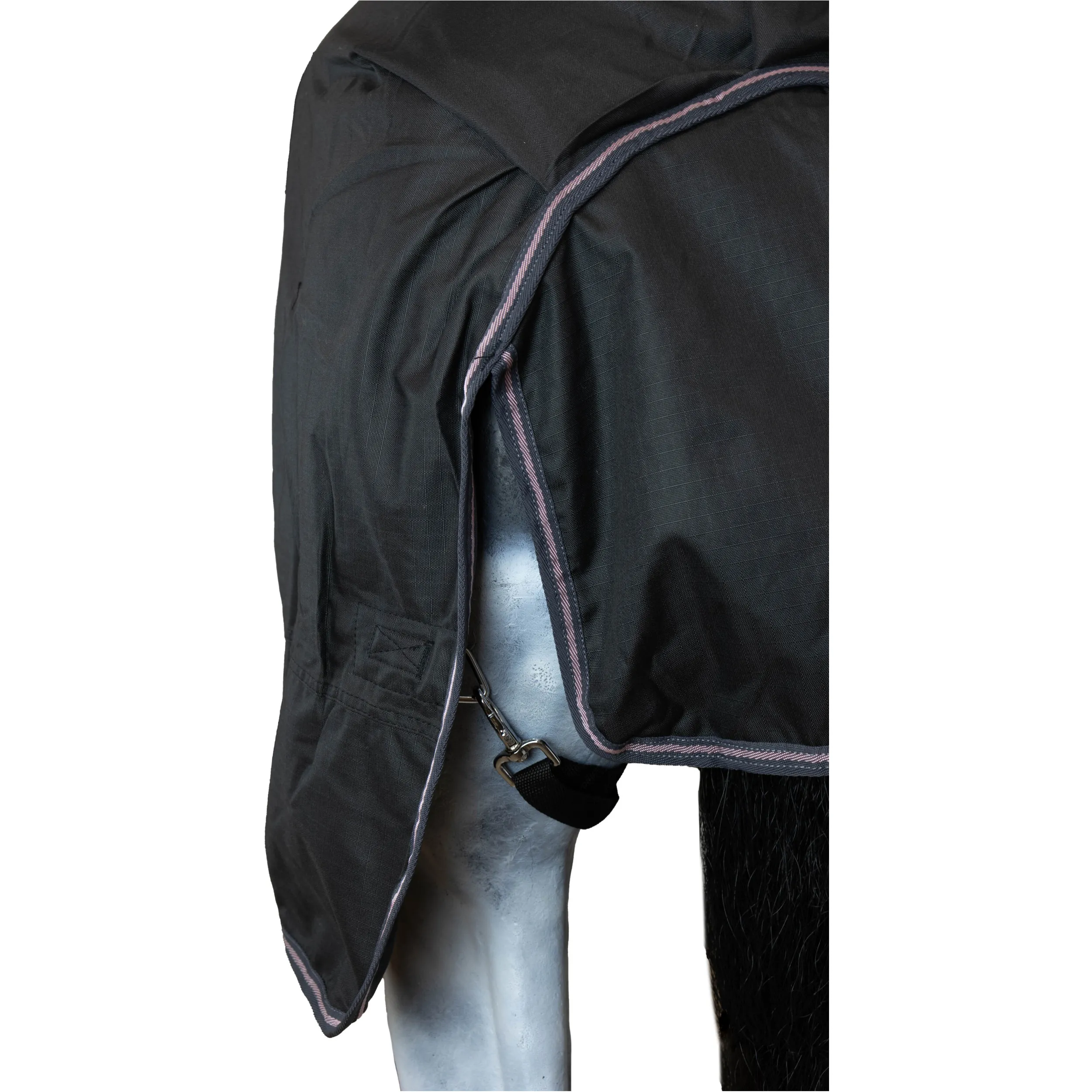 Winterdecke High Neck 200g Füllung 600D BASICLINE graphit/koralle