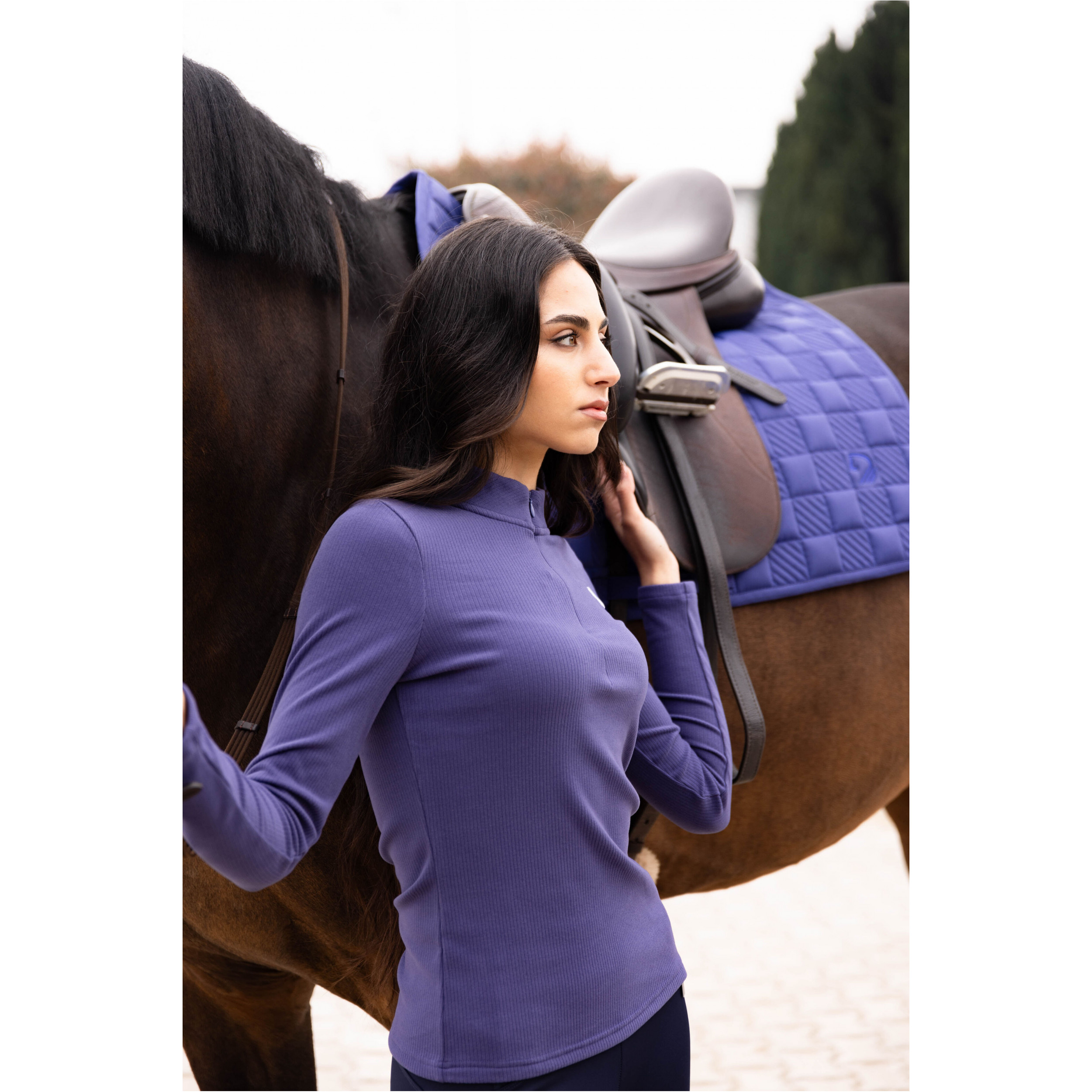 Damen Langarmshirt AREZZO SOFT indigo