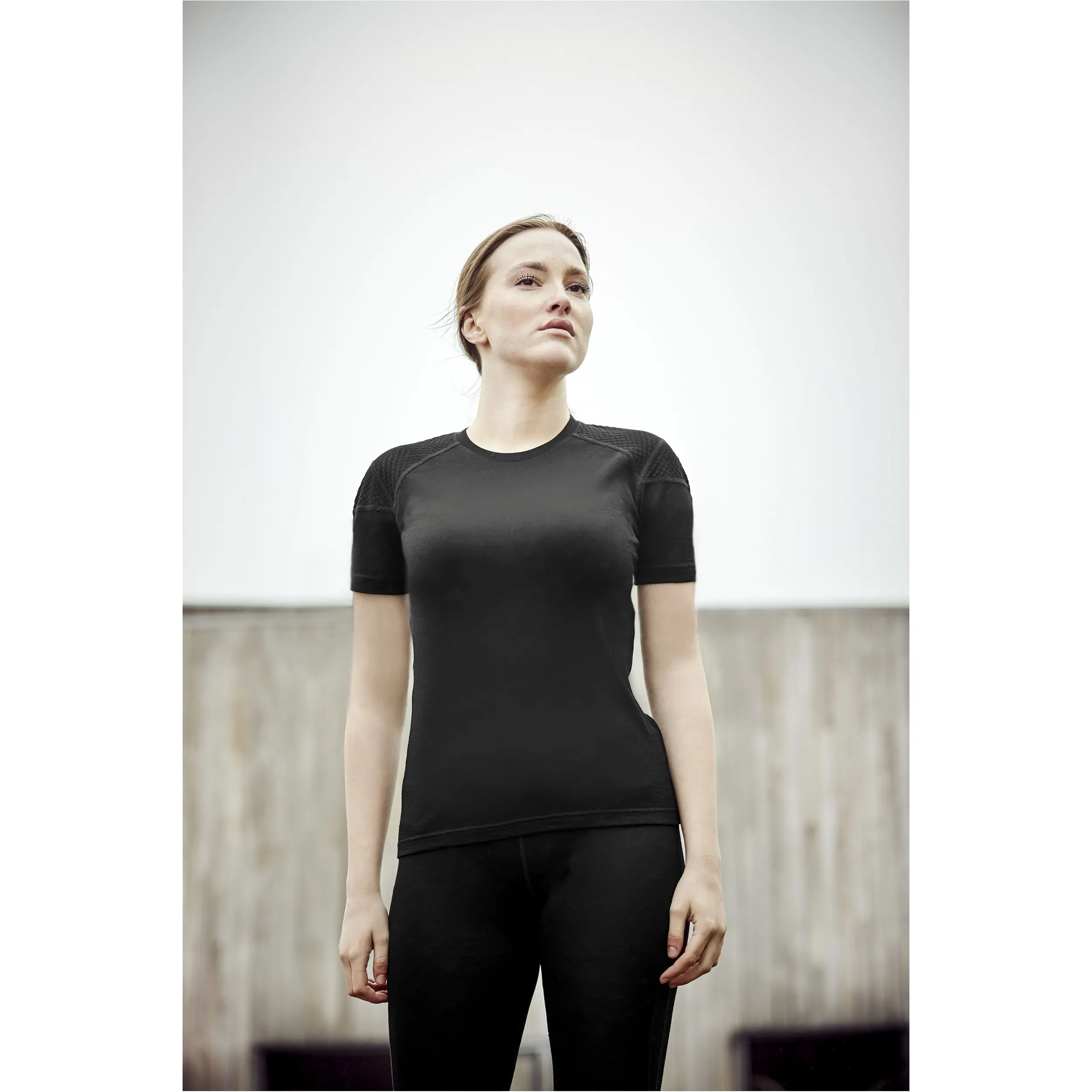 Damen T-Shirt MAY Merino schwarz