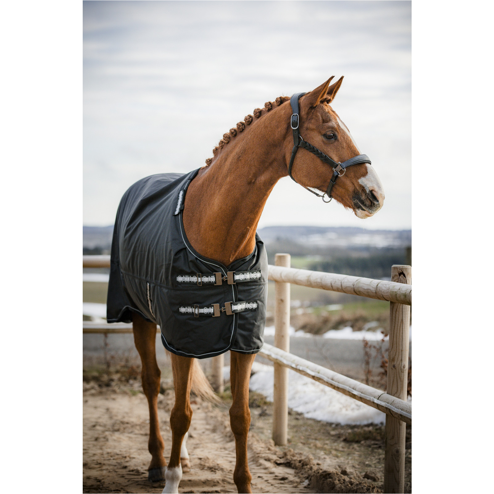 Turnoutdecke 1680D FIR-Tech COMPOUND schwarz