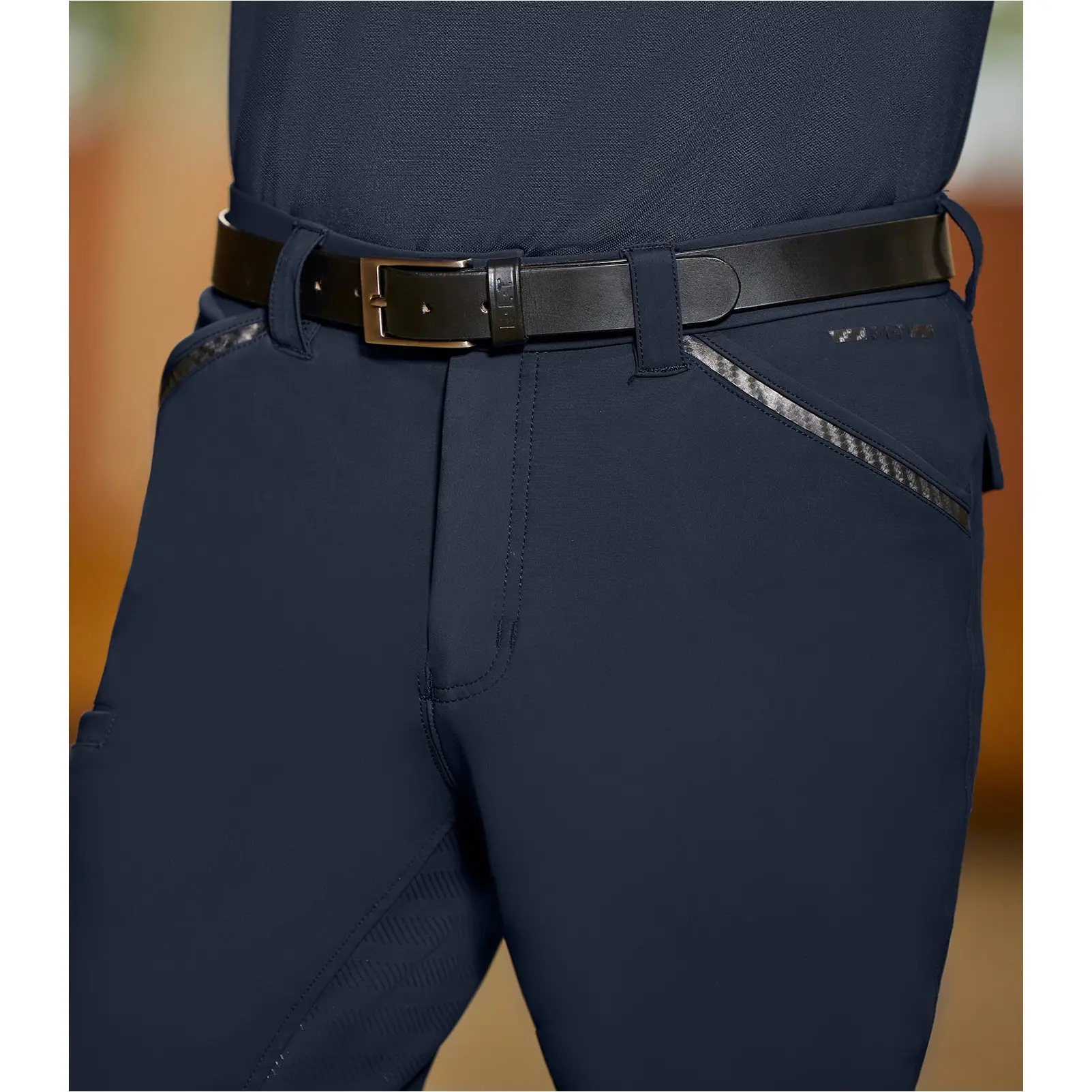 Herren Reithose Silikon Vollbesatz MARC tiefblau