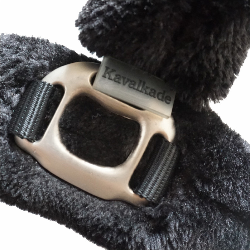 Transporthalfter mit Kunstfell Vegan schwarz