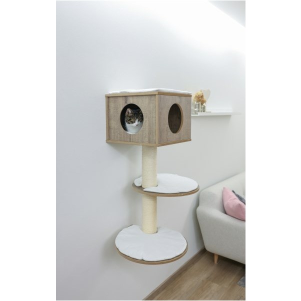 Wandkratzbaum DINARI light braun/weiß 45x45x106cm