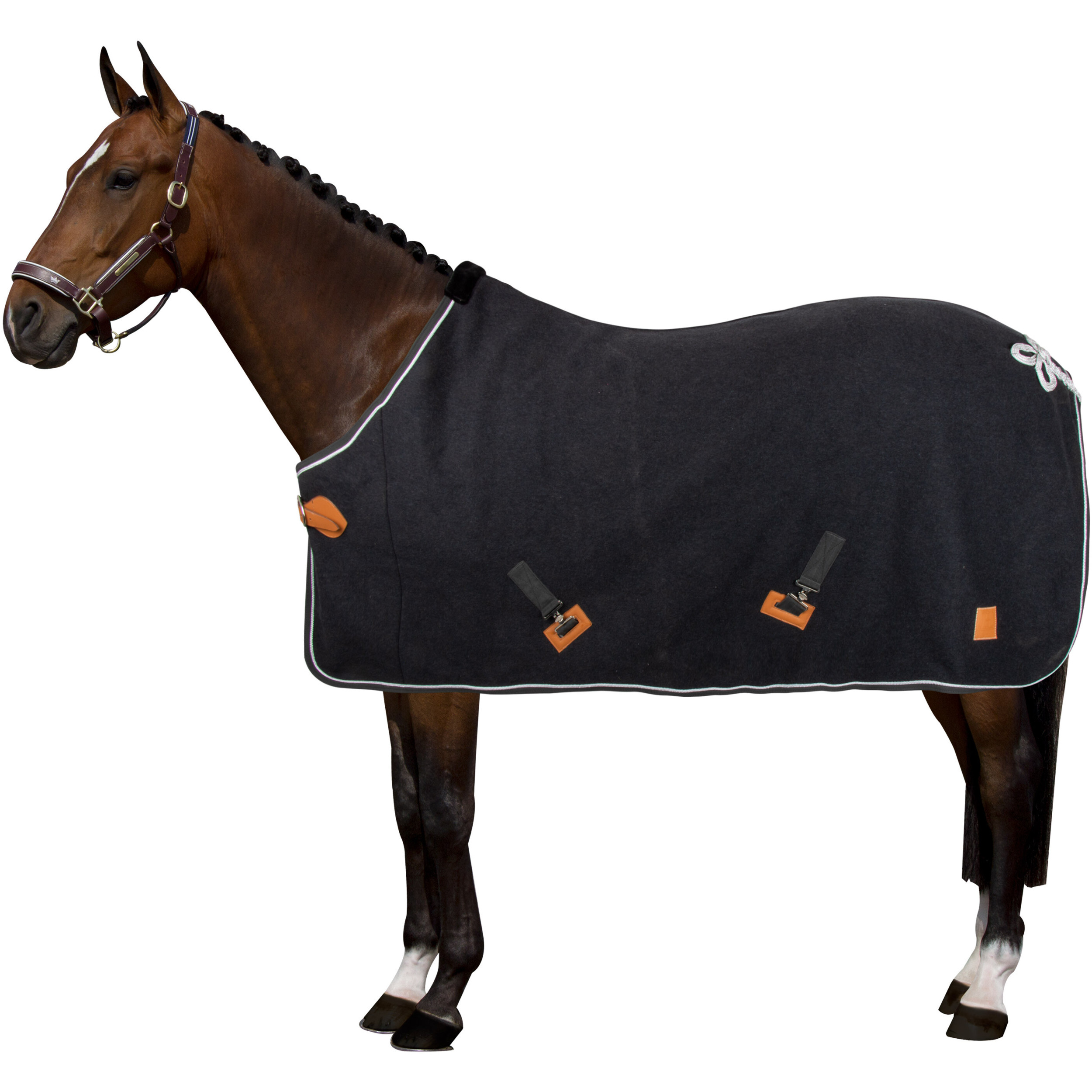 Wolldecke HVPScottie dark grau melange