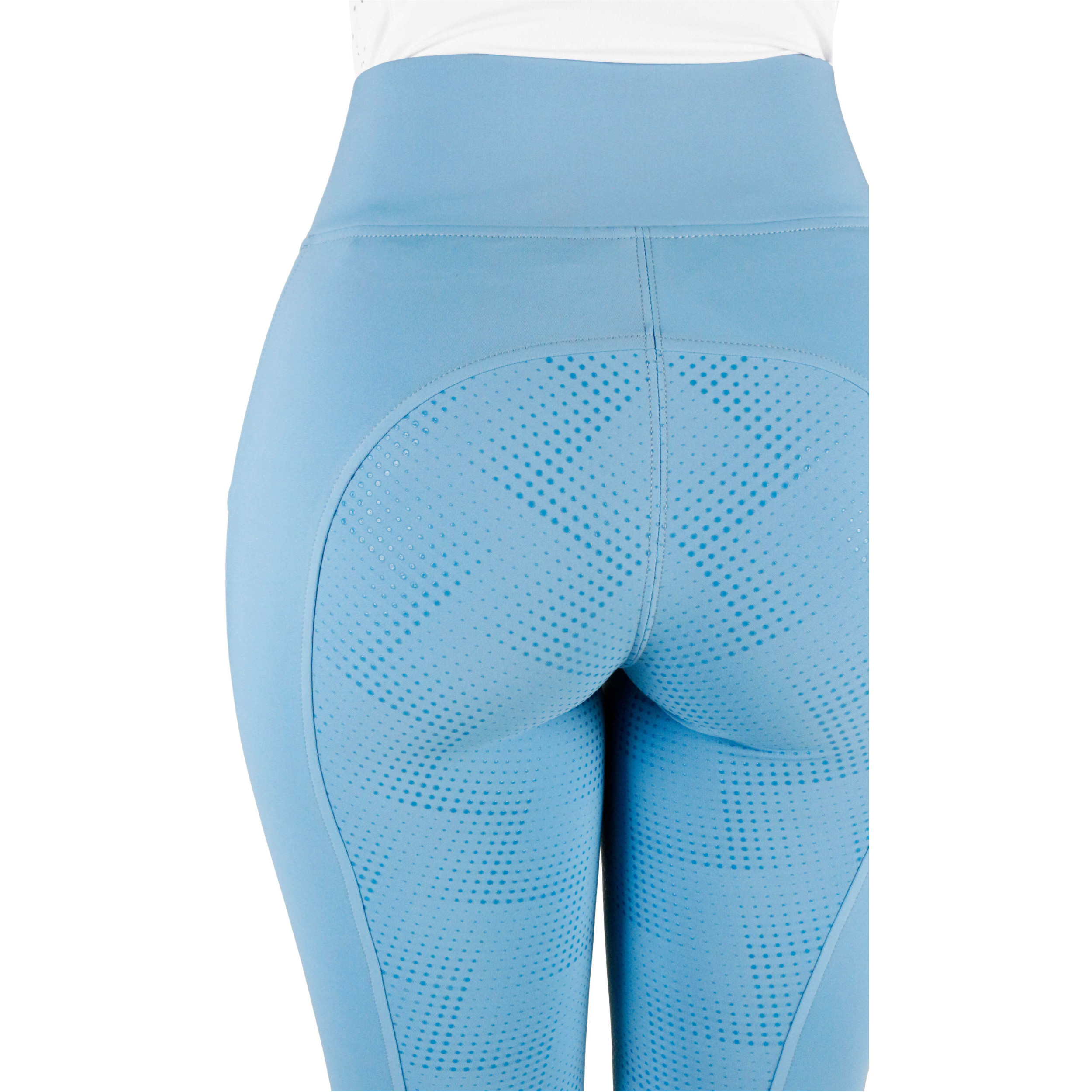 Damen Reitleggings Silikon Vollbesatz EK-Fanny himmelblau 