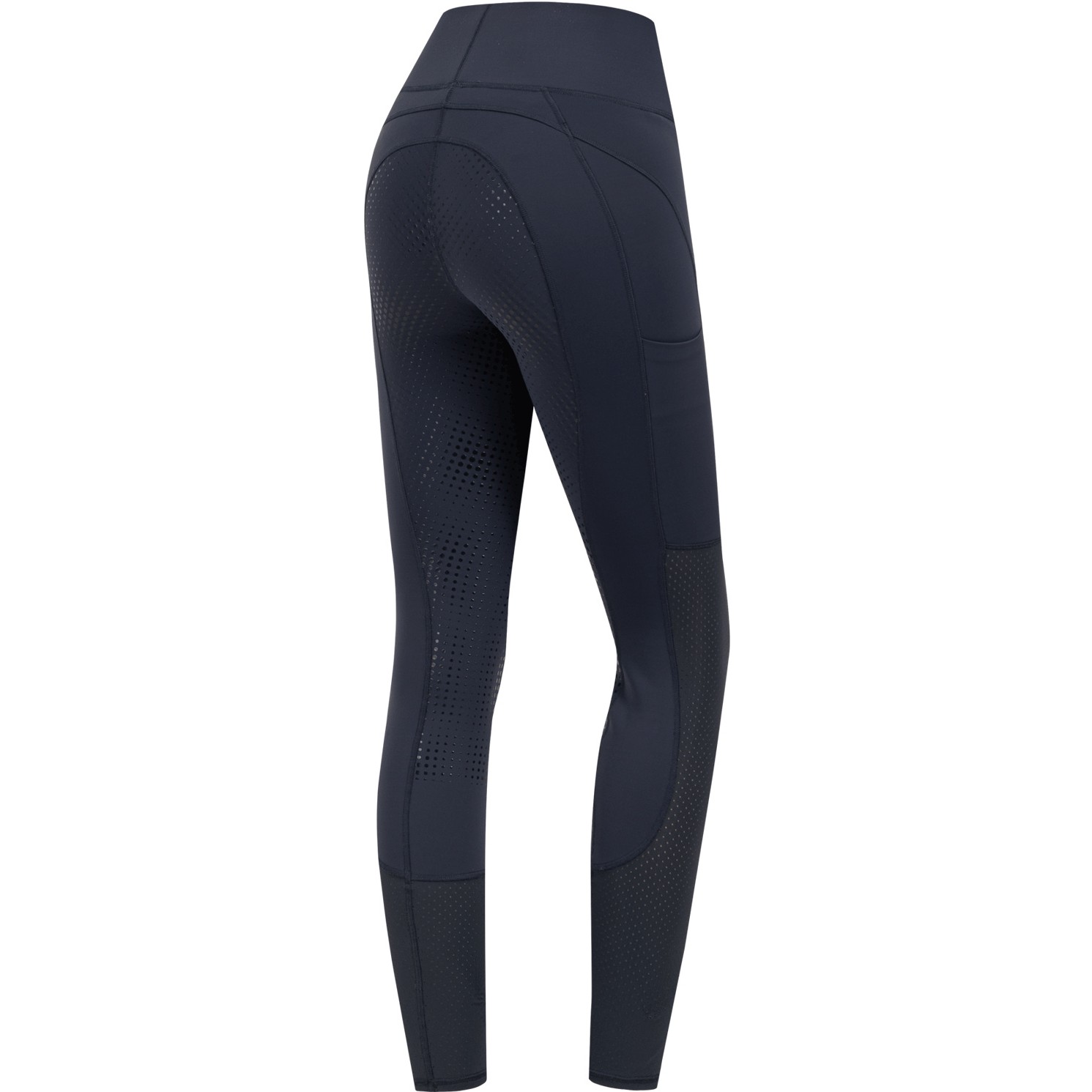Damen Reitleggings Silikon Vollbesatz HANNA MESH High Waist nachtblau
