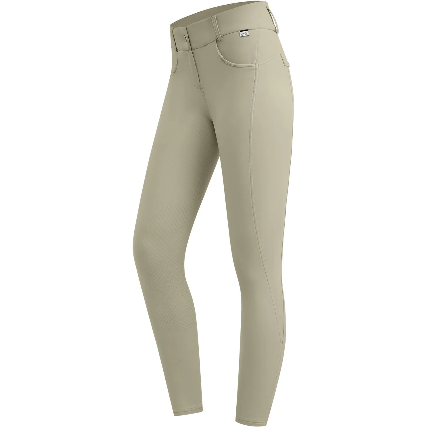 Damen Reithose Silikon Vollbesatz COMFORT RIDE GLAM beigegrau