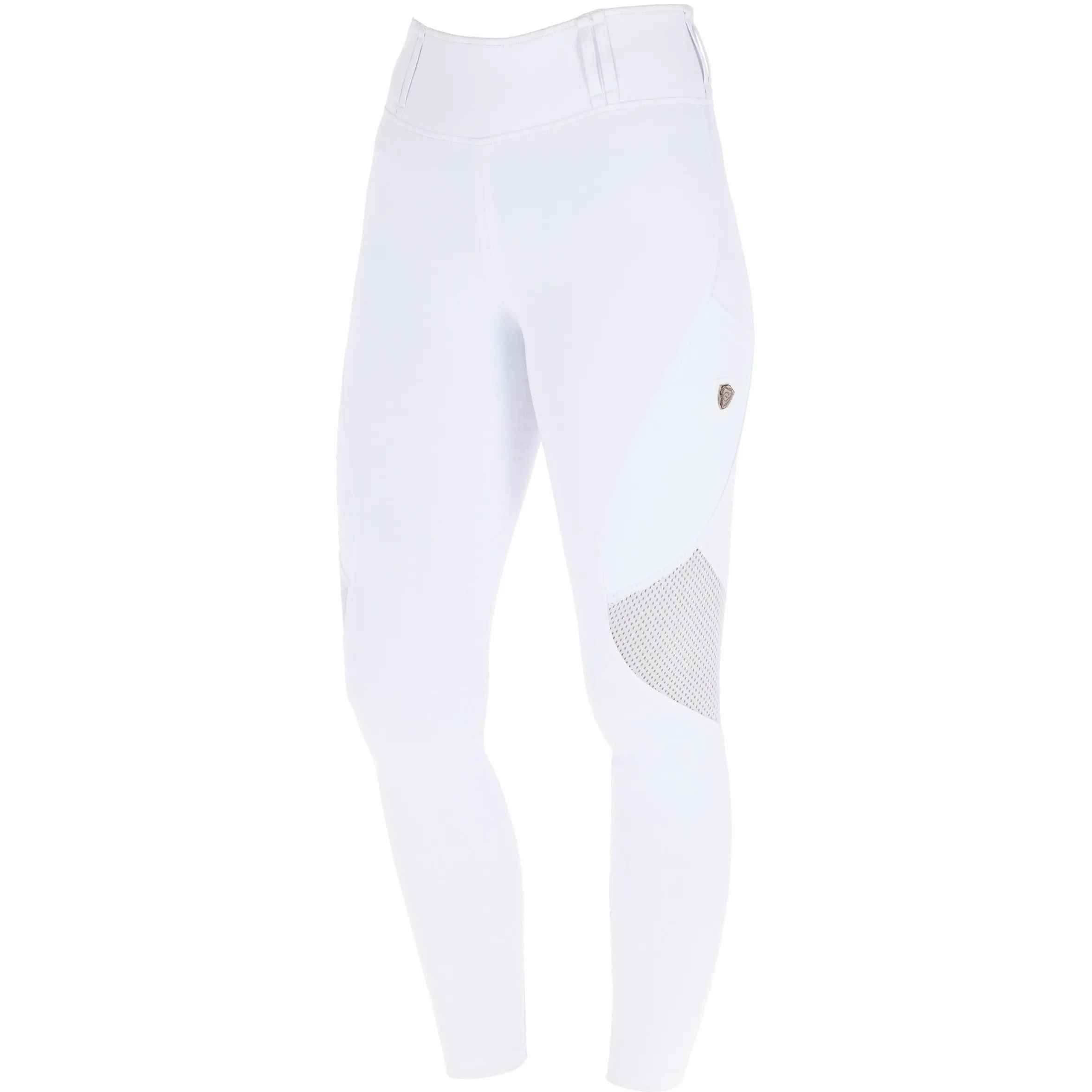 Damen Reitleggings Silikon Vollbesatz Mesh F/S 2026 white